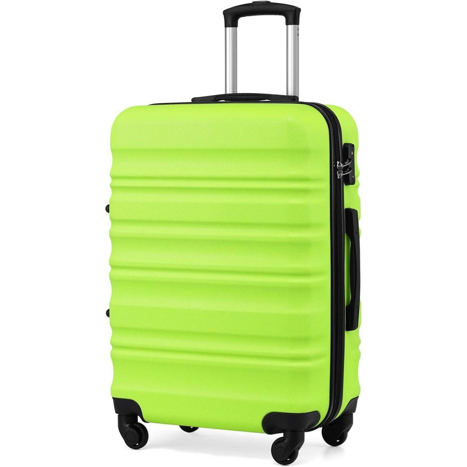 Hartschalen-Trolley Hartschalen-Koffer Trolley Rollkoffer Reisekoffer TSA Grün