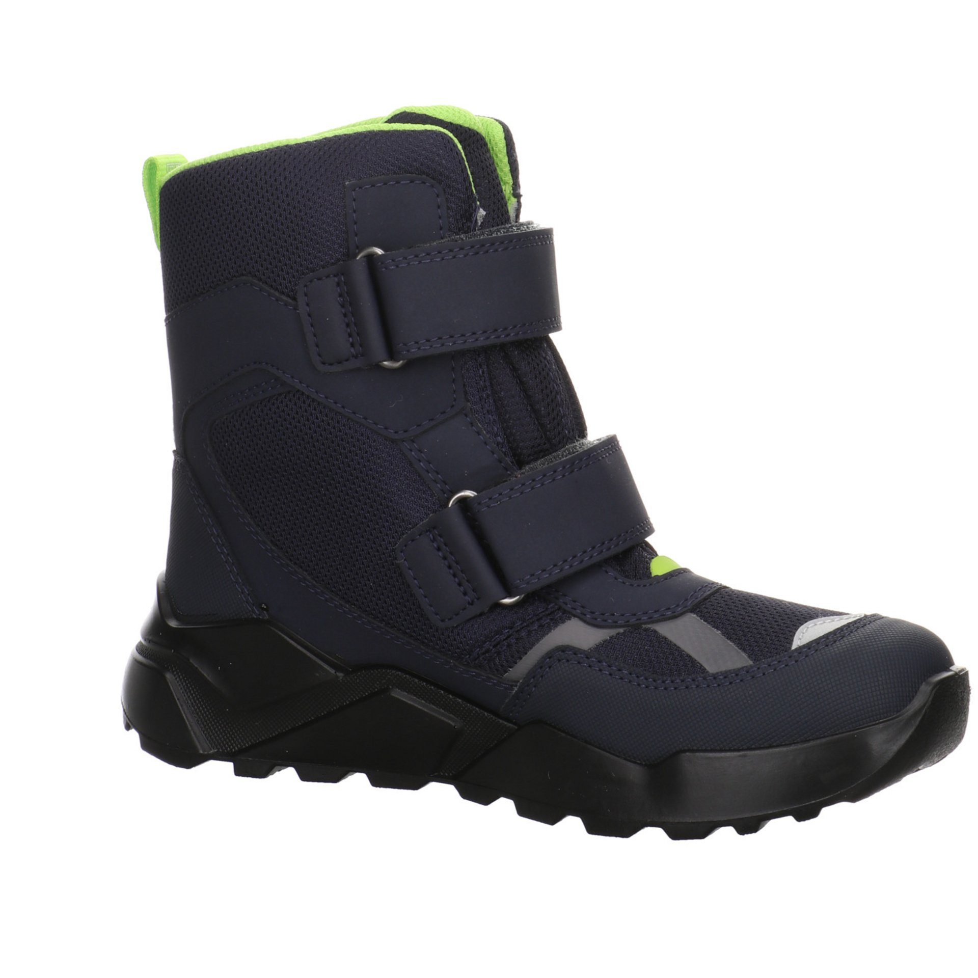 Boots Synthetikkombination Grün Winterboots Superfit gemustert Synthetikkombination Rocket Blau