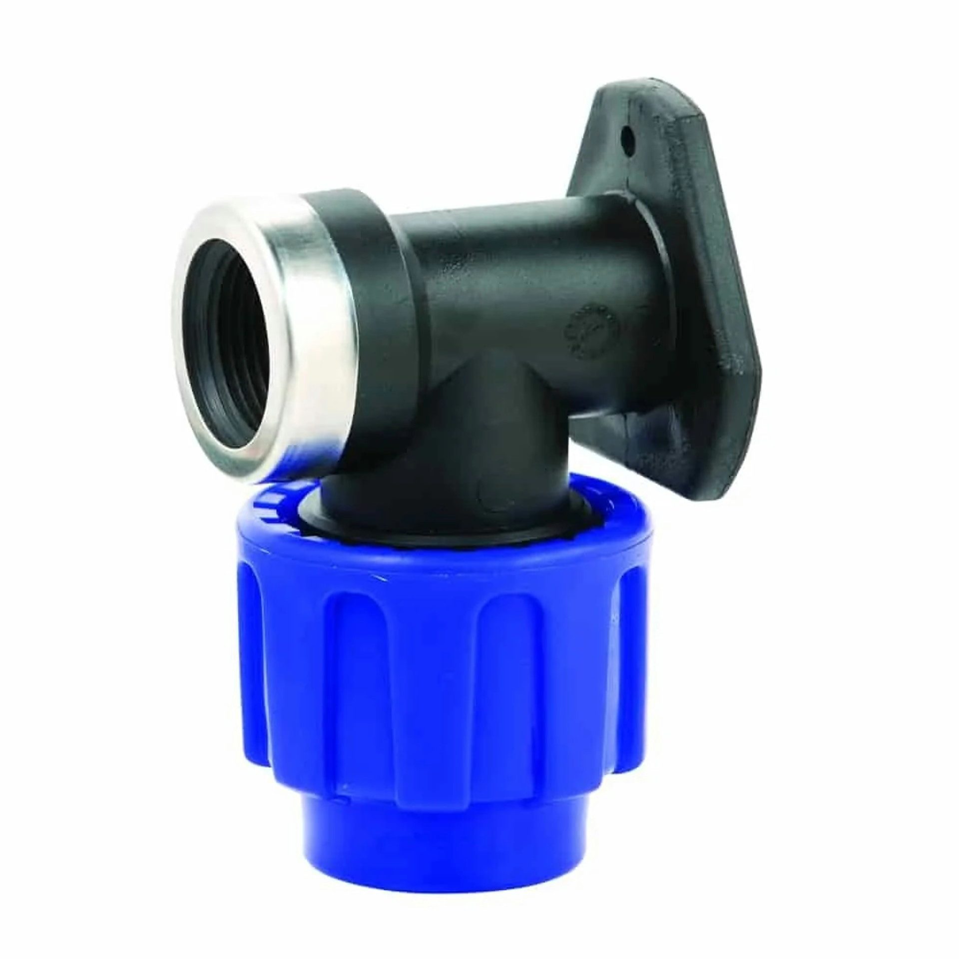 Cepex Wandhalterung PP PE Rohr Verschraubung 90° verst.Wandhalterung 25 x 3/4" IG