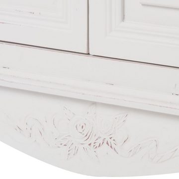 LebensWohnArt Kommode Romantische Kommode AMORE weiss B75cm Landhaus Shabby-Chic