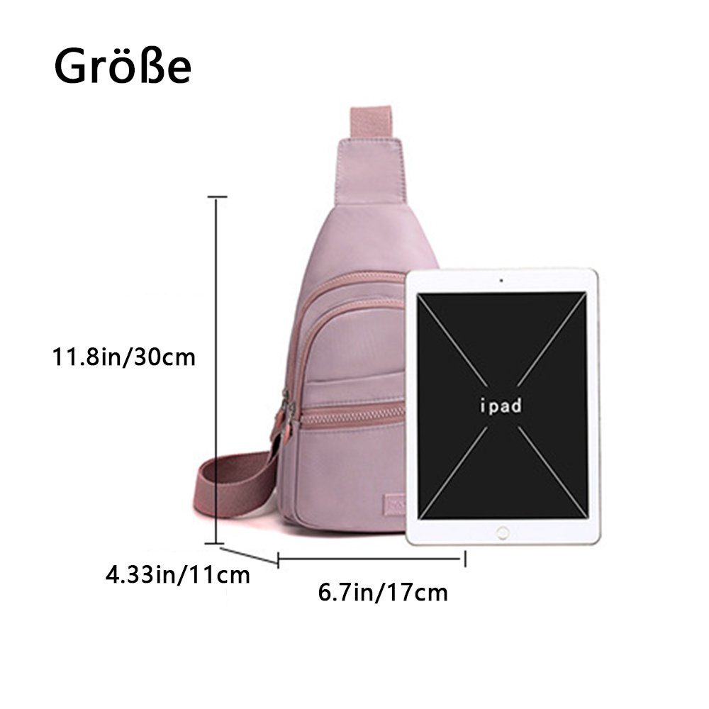 Schultertasche Brusttasche Sling Schulter Rucksack Rucksäcke Crossbody Umhängetasche