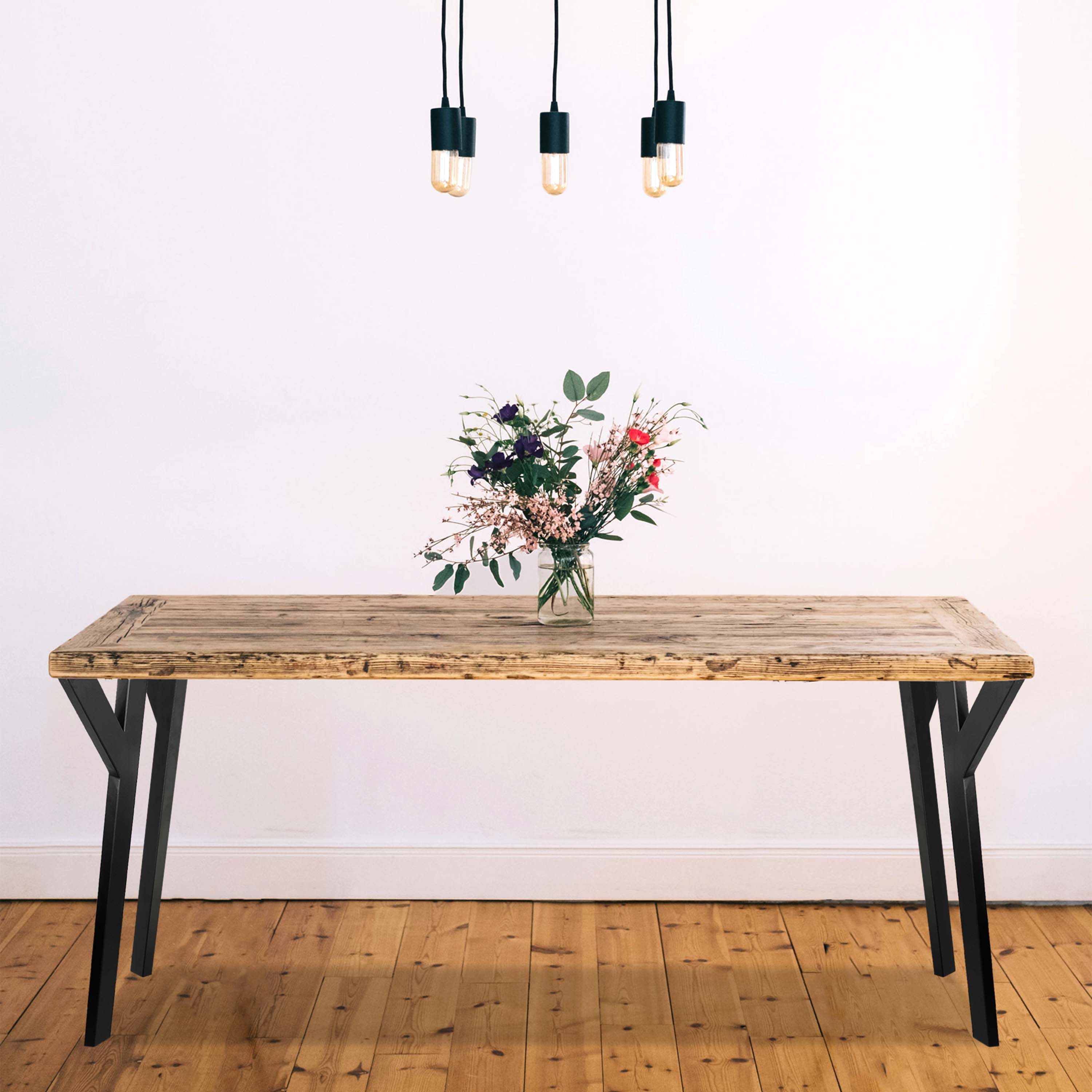 Natural Goods Berlin Tischbein Y-Legs, Möbelfüße aus Metall in Y-Form, DIY, Schwerlast Tischgestell