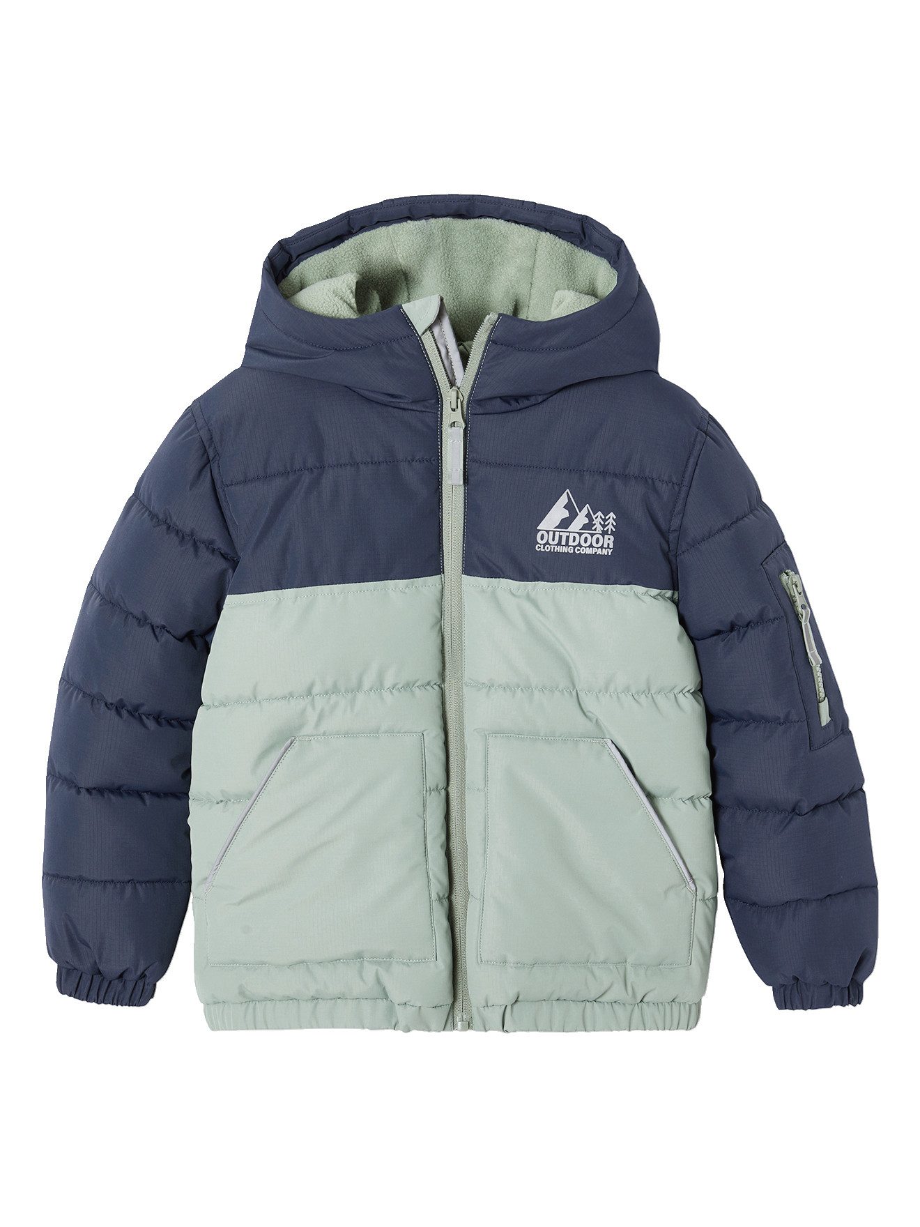Steppjacke Jungen Steppjacke mit Kapuze, Recycling-Polyester
