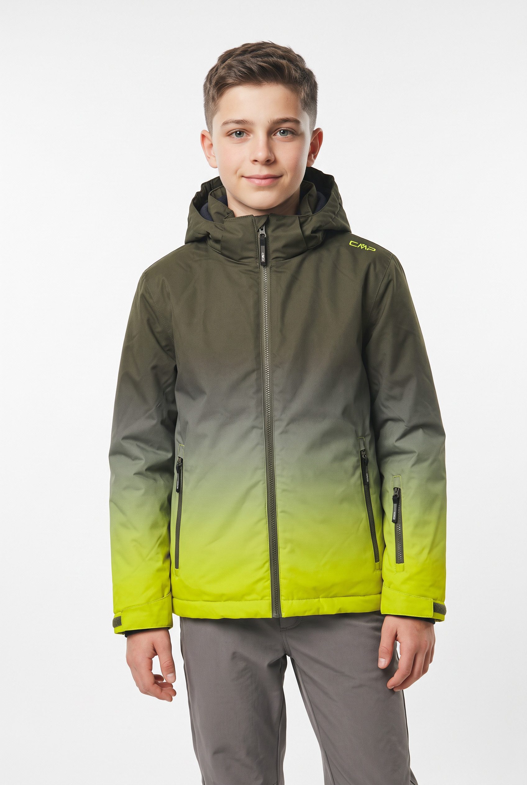 CMP Winterjacke KID JACKET SNAPS HOOD Atmungsaktiv und wasserdicht, abnehmbare Kapuze, für Alpinski-Einsatz