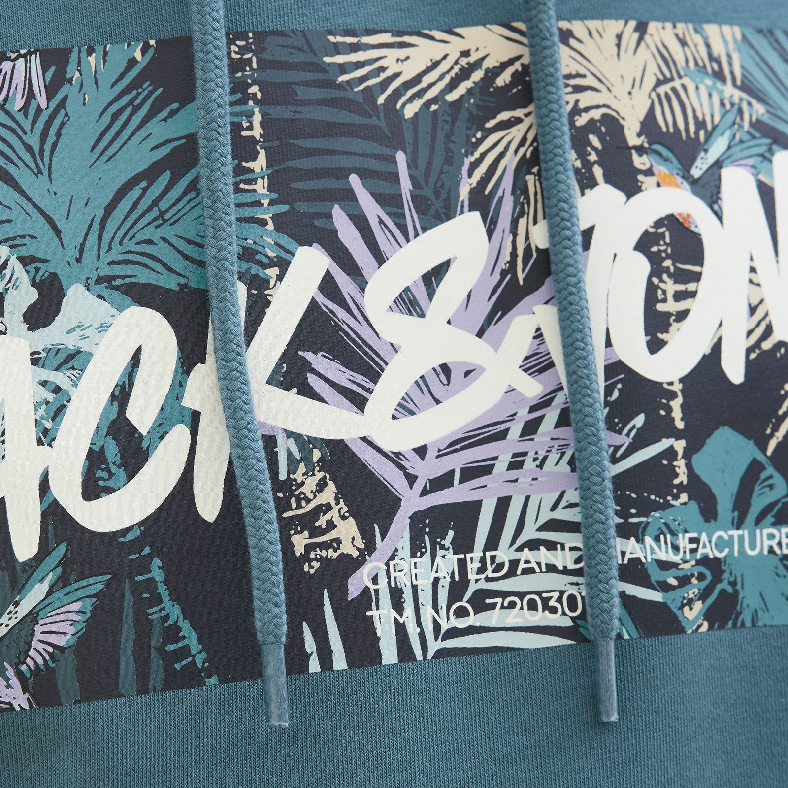 Jack & Jones Hoodie JJHawaii Shape Sweat Hood mit großem Print auf der Vorderseite