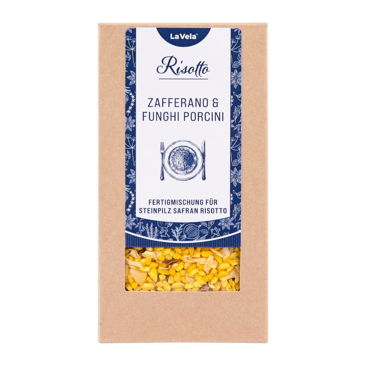 La Vela Reis La Vela Risotto Funghi Porcini e Zafferano, Risotto Pilze und Safran, 230 g