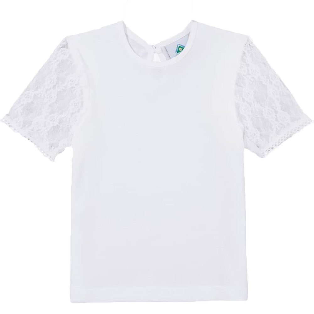 Isar-Trachten T-Shirt Isar-Trachten Mädchen T-Shirt mit Spitzenärmeln 52