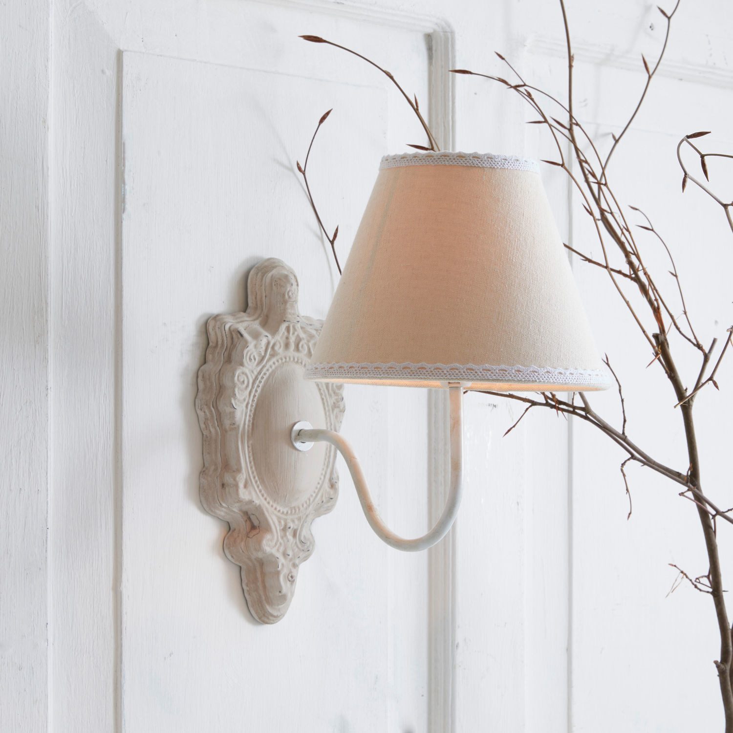 Mirabeau Wandleuchte Wandlampe Ascoux antikbeige günstig online kaufen