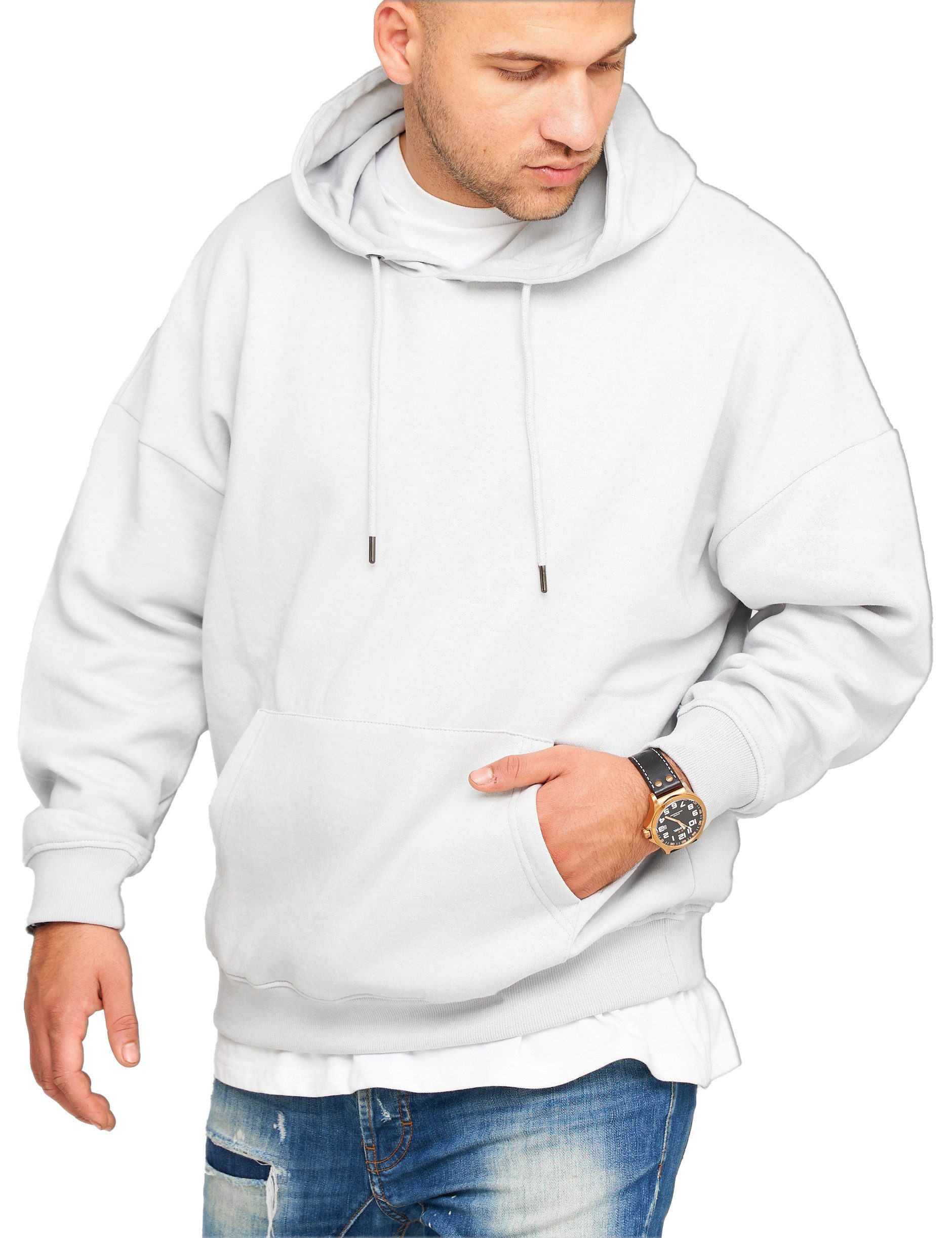 behype Hoodie BHPASTO Herren Basic Oversized Hoodie Kapuzenpullover Sweater Sweatshirt