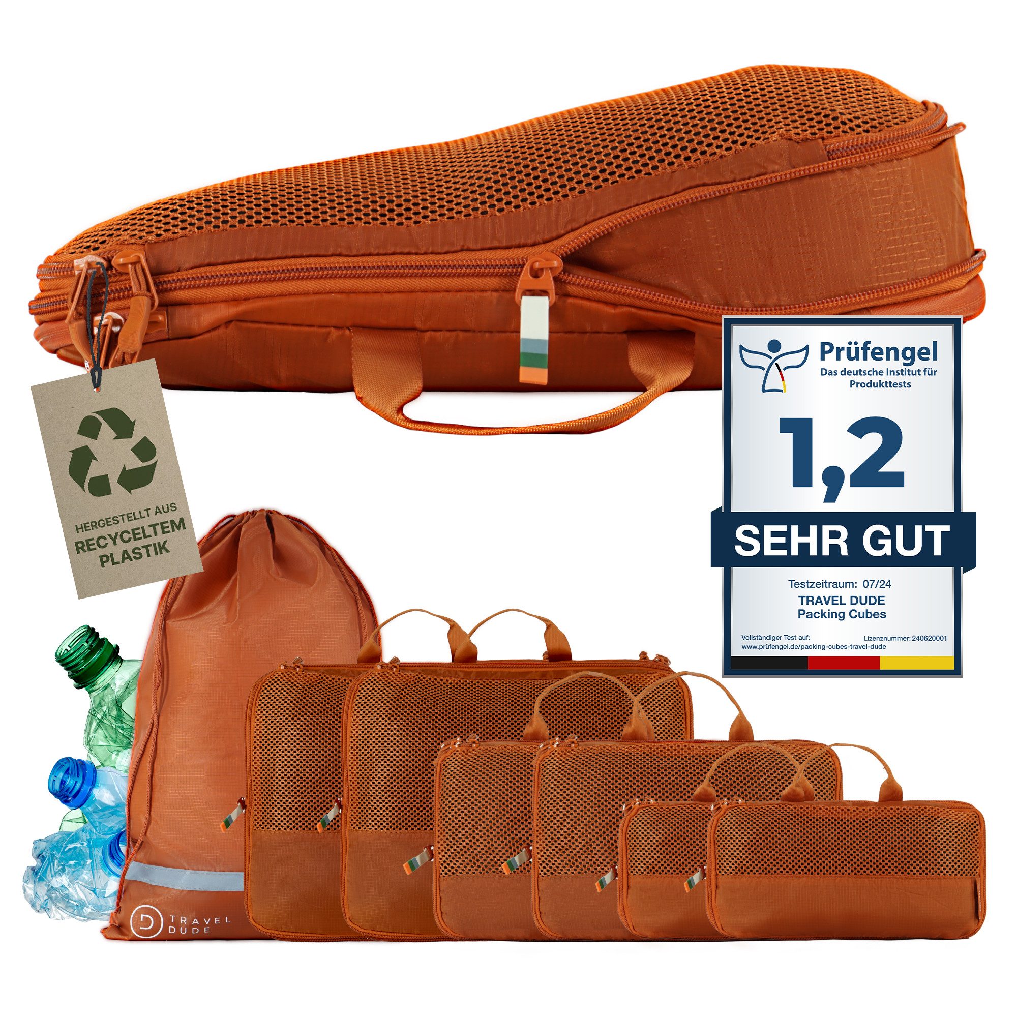 TRAVEL DUDE Kofferorganizer aus recycelten Plastikflaschen (ultraleichte Pa günstig online kaufen