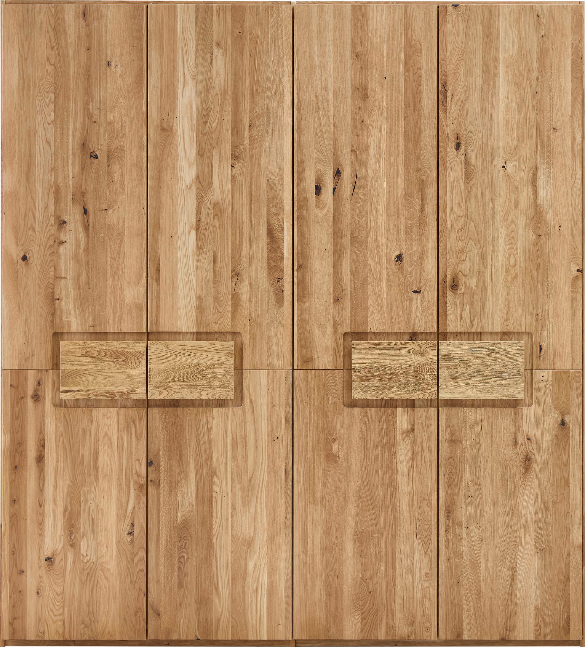 Home affaire Kleiderschrank Ambroise aus Wildeiche, erhältlich in verschiedenen Breiten Massivholz-Kleiderschrank, im 50 cm Raster planbar