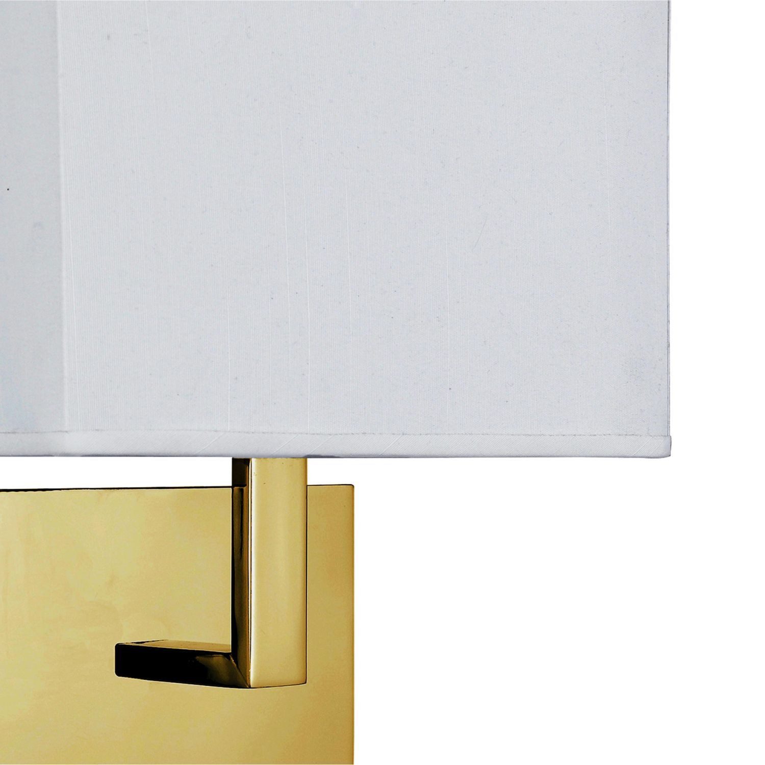 Licht-Erlebnisse Wandleuchte MARTIN, ohne Leuchtmittel, Stoff Metall mit Schalter H: 26 cm in Messing Weiß E27 Modern