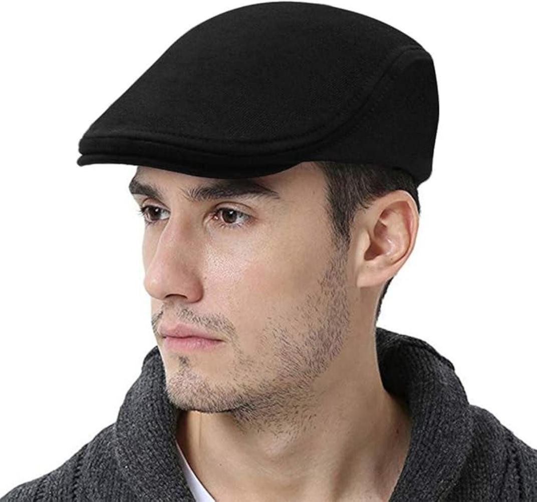 Bwecuy Flat Cap Schiebermütze Herren Barett Cap Herbst
