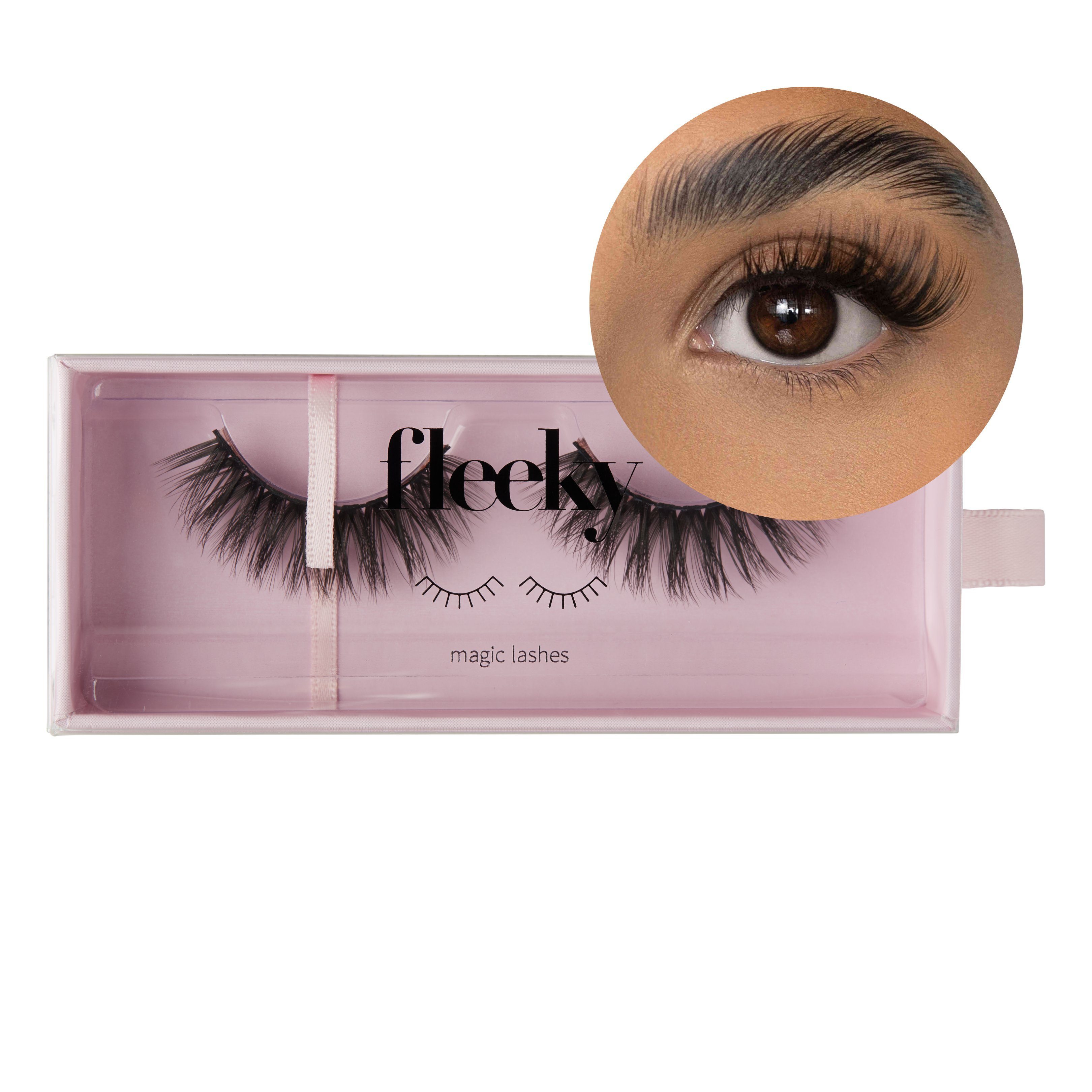 fake - Wimpern & Vegane aus künstliche leeky just Bandwimpern Lashes Magic fleeky tierversuchfreie fleek, on für zum Kleben Lashes Synthetikhaar deinen Augenaufschlag Sexy lashes perfekten