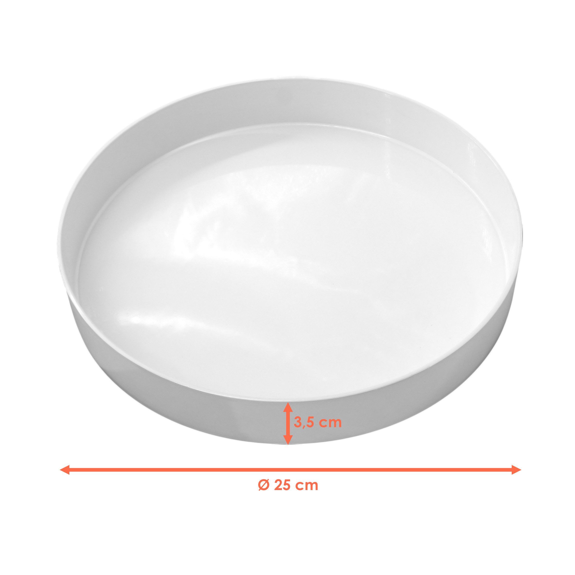 Spetebo Tablett Kerzentablett rund Dekotablett - 25 cm, Kunststoff, (Anzahl, 1-tlg., Stück), Vielseitig einsetzbar