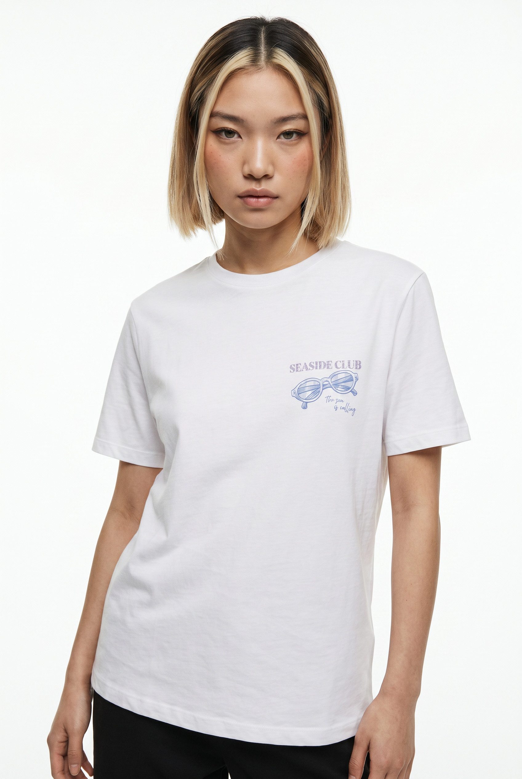 ONLY Kurzarmshirt ONLDINA S/S CLUB TOP BOX JRS Baumwolle, regular fit, Rundhals
