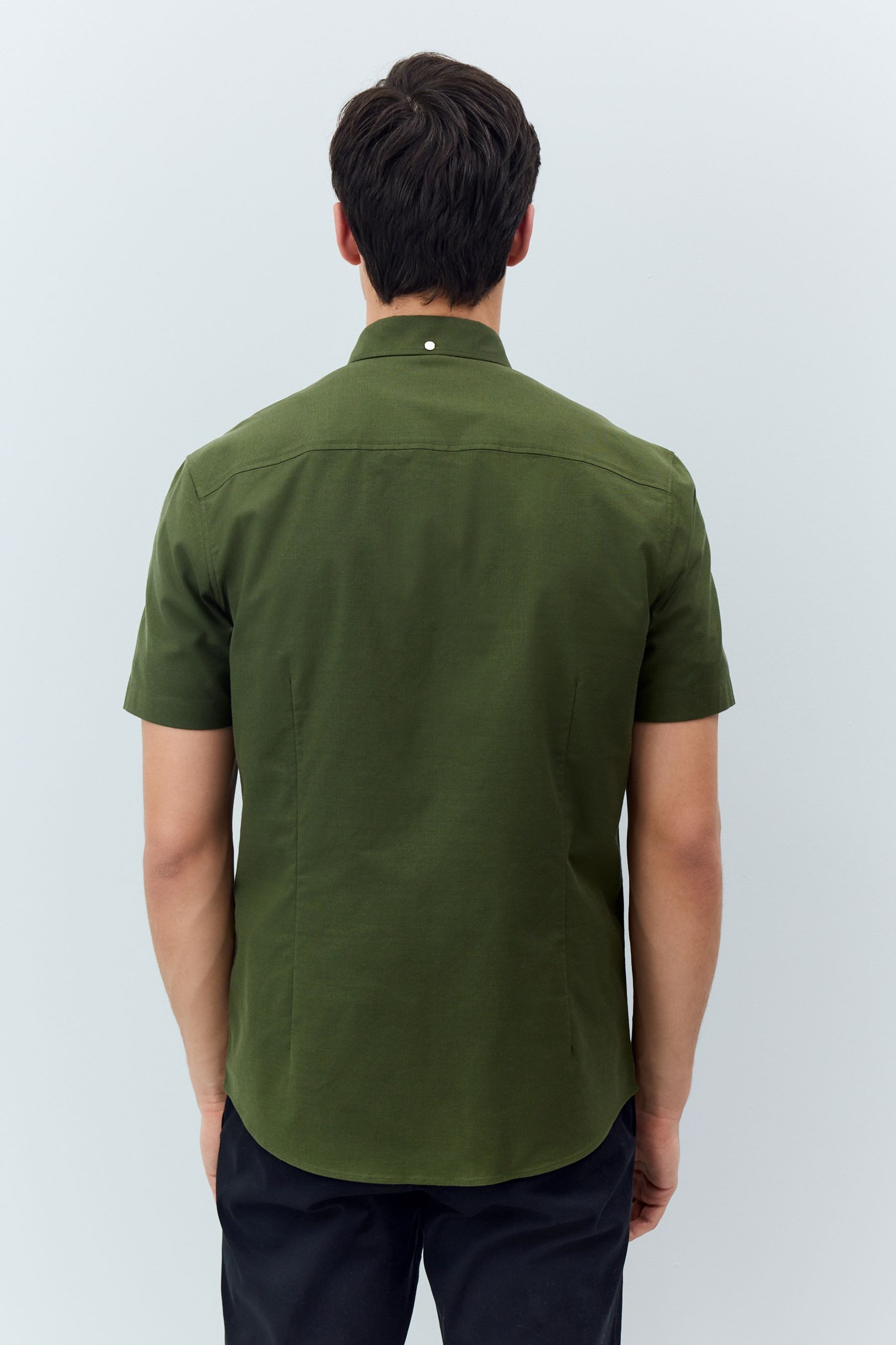 Next Kurzarmhemd Oxford-Kurzarmhemd mit Stretch (1-tlg) günstig online kaufen