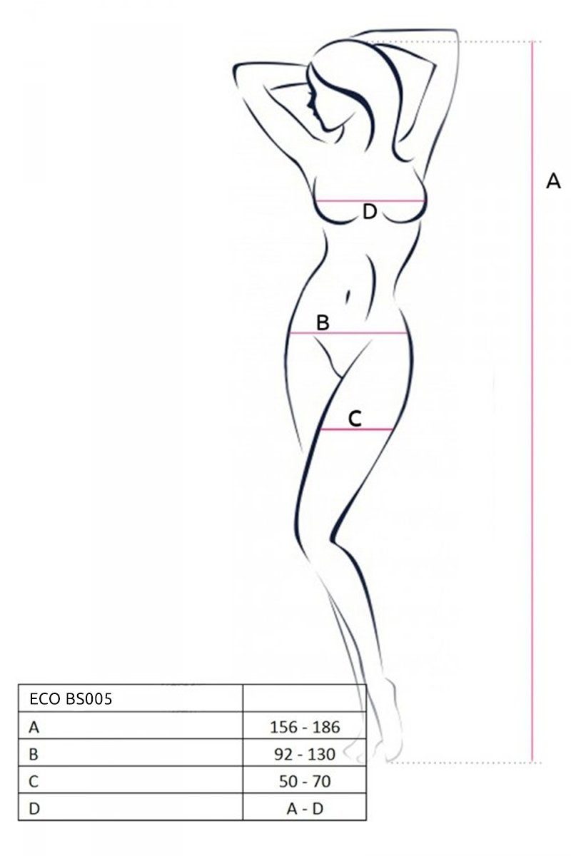 Passion Bodystocking Bodystocking rot ouvert Catsuit transparent Netz 20 DEN (1 St)