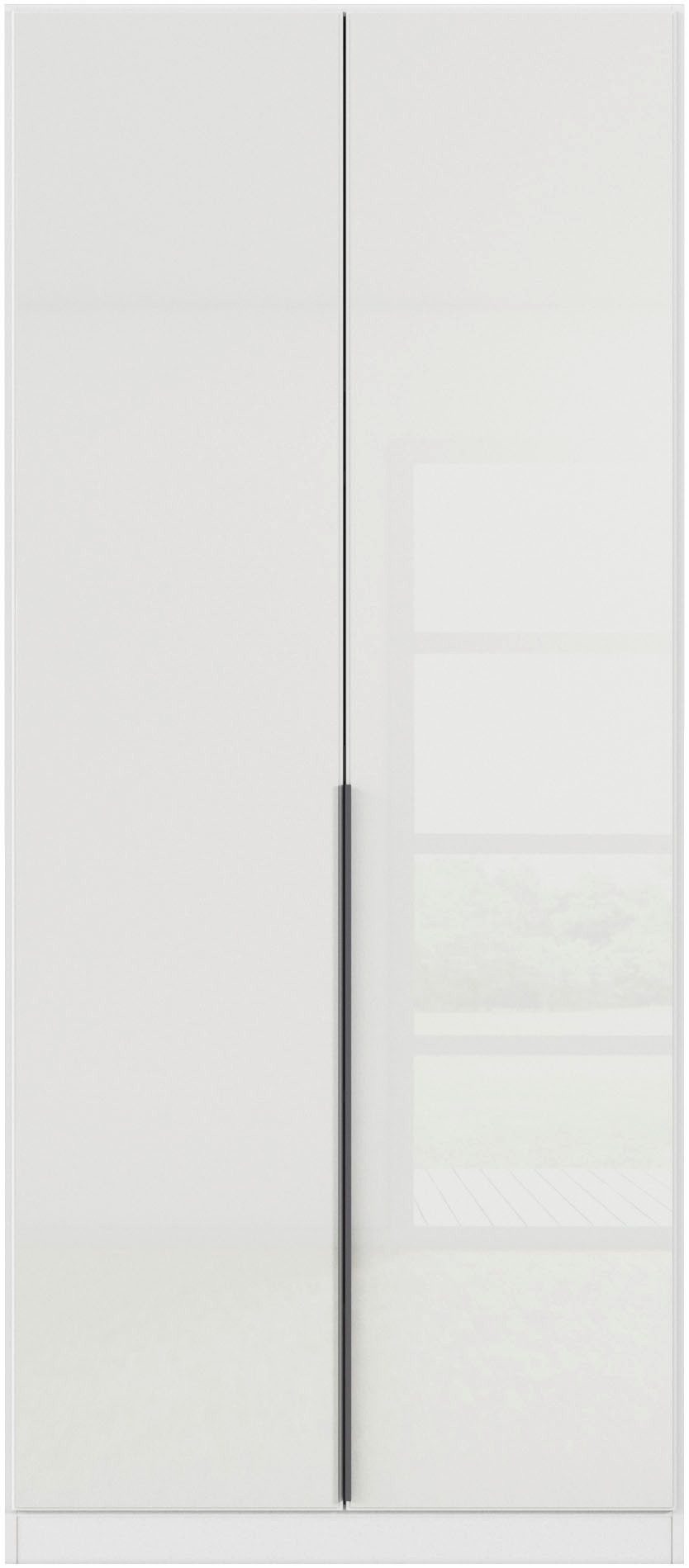 OTTO home Drehtürenschrank Kleiderschrank Kleiderschränke Schrank Garderobe AGORDO mit Glasfront (in zwei Griff-Farben, Breiten 91-405 cm) durchdachte Innenausstattung, in 8 Breiten und 2 Höhen MADE IN GERMANY