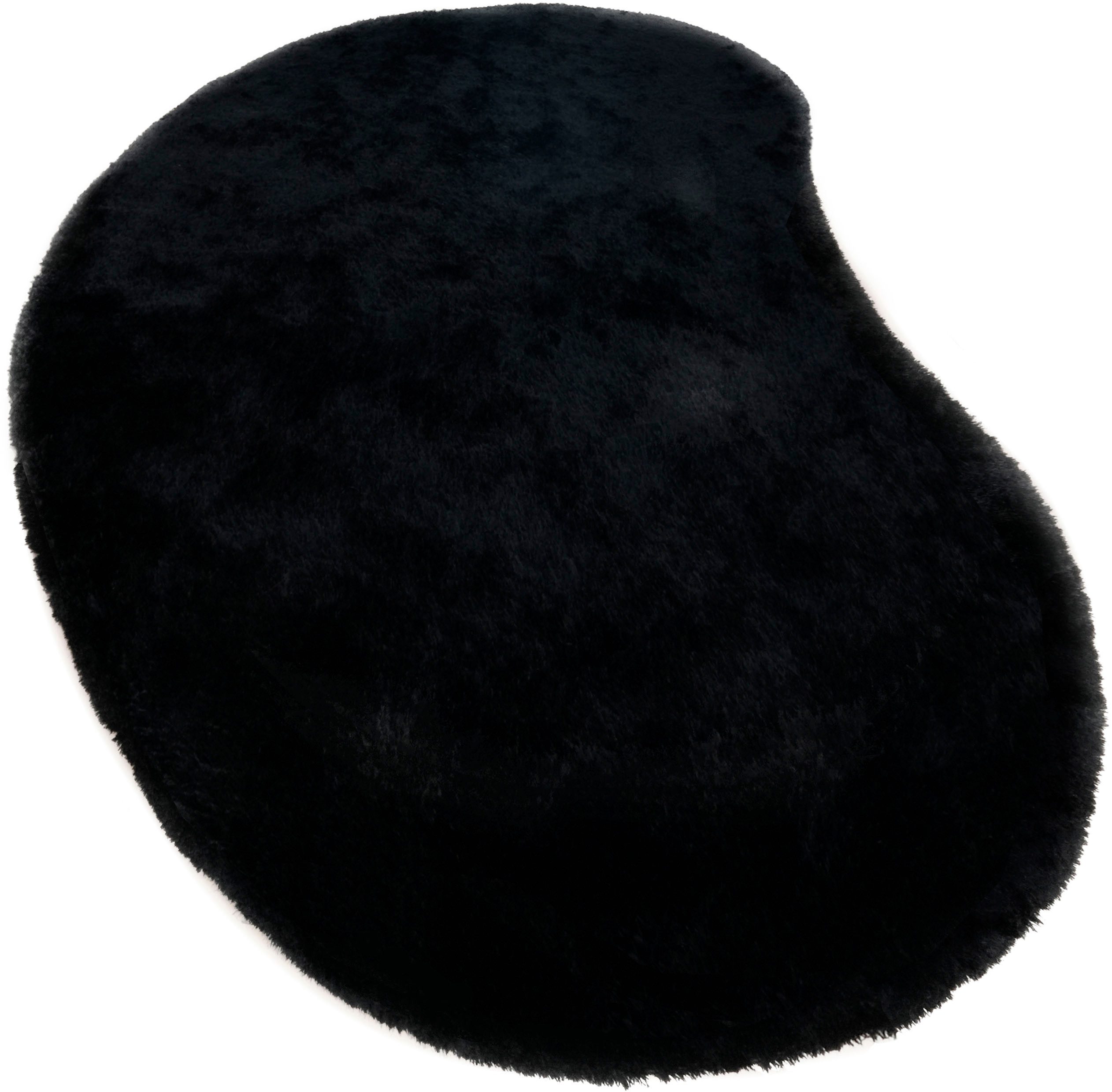 Bruno Banani Hochflor-Teppich Dana Bean shape, besondere Form, weich, Mikrofaser Teppiche, U-förmig, Höhe: 30 mm, organische Form, uni, Wohnzimmer, Schlafzimmer, Esszimmer