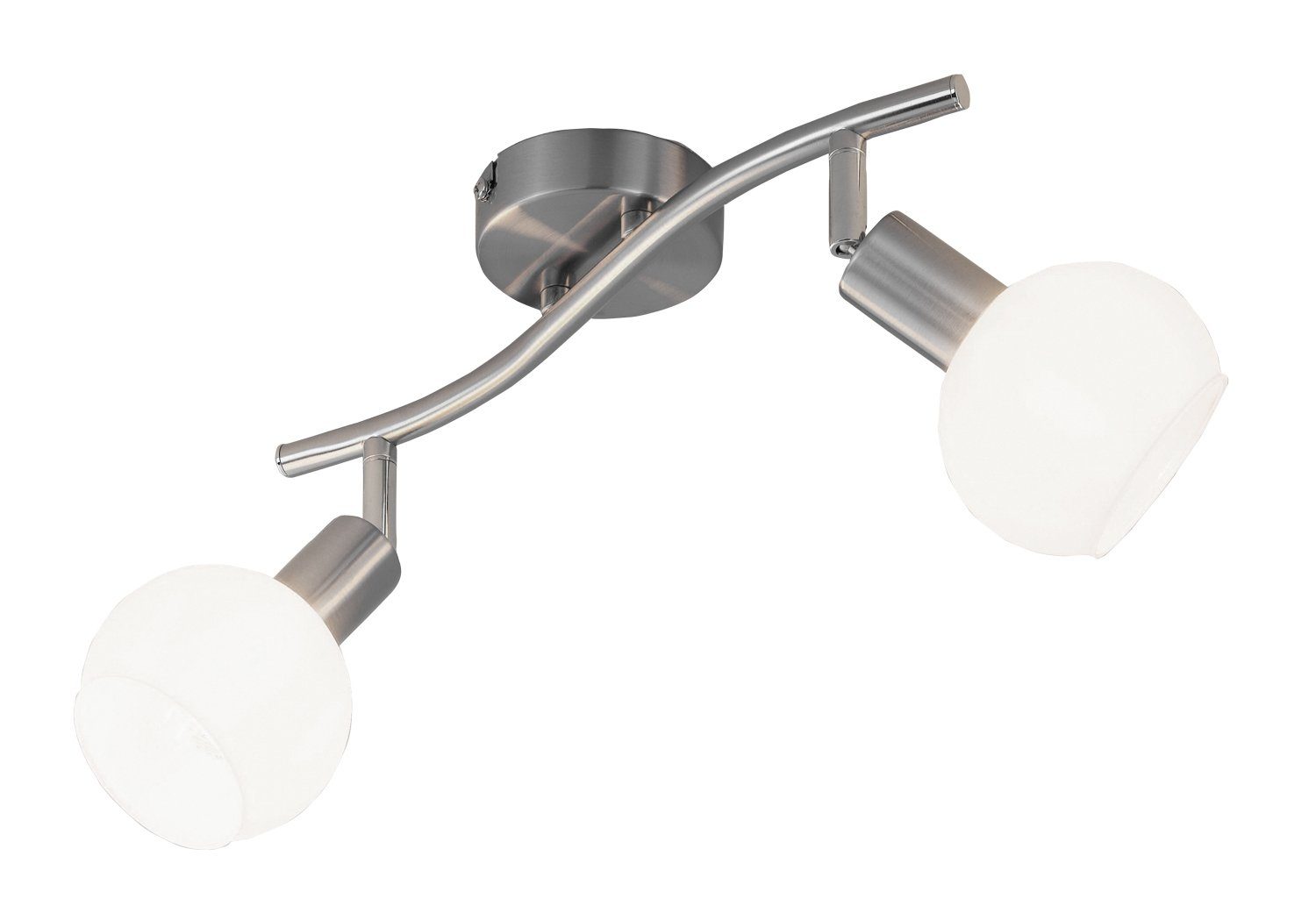 casa NOVA Deckenstrahler LINA, 2-flammig, Breite 36 cm, Silbergrau, Metall, günstig online kaufen