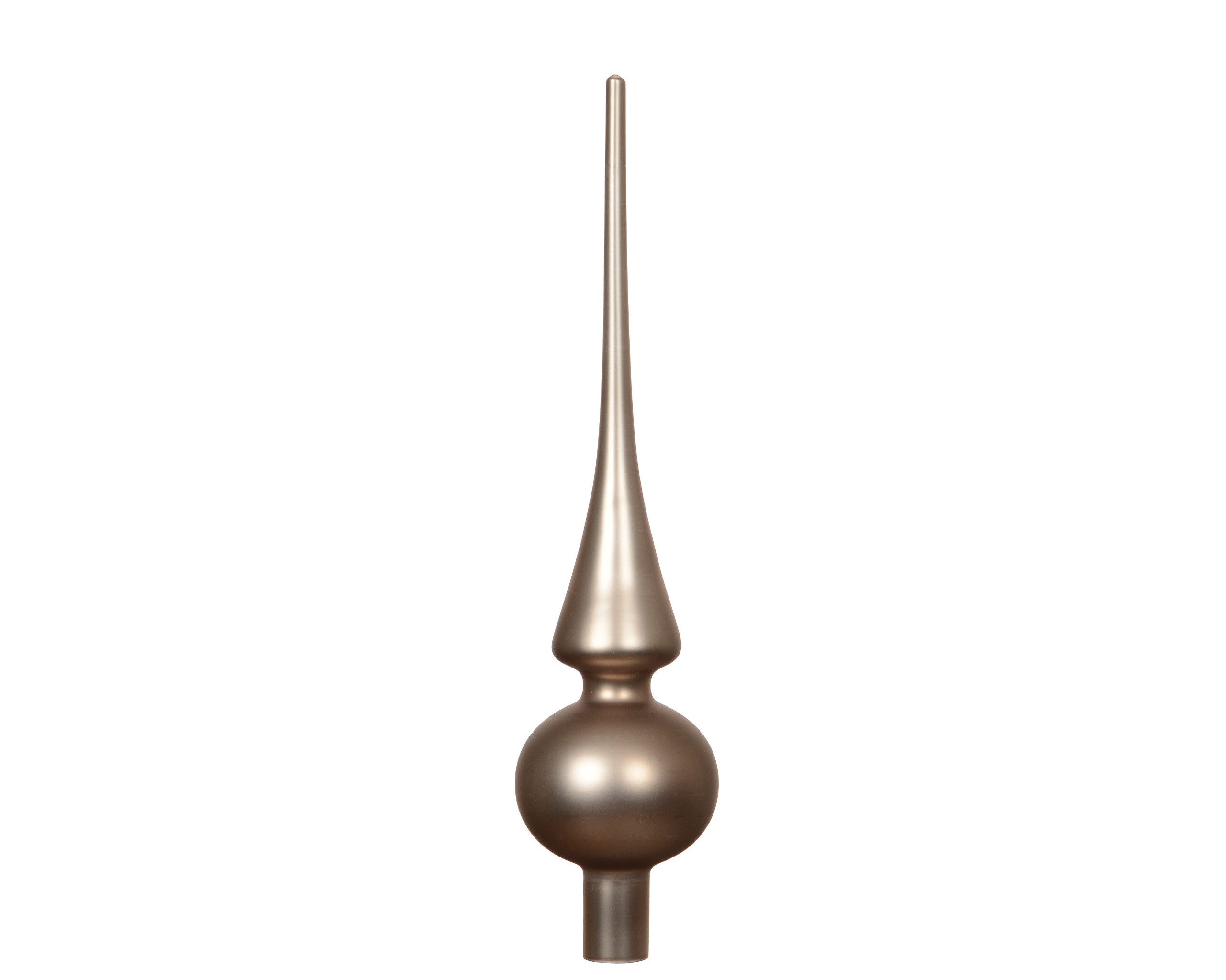 Kaemingk Christbaumspitze, Christbaumspitze Glas 26cm - Rauchperle matt