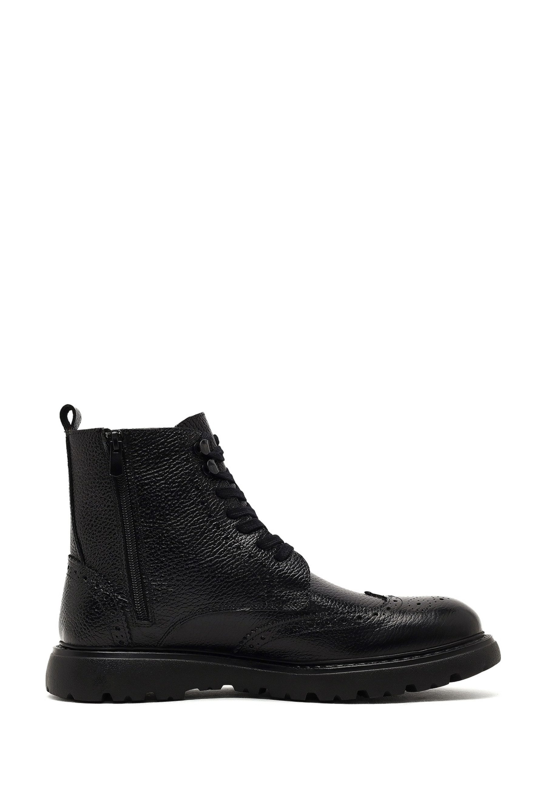 Derimod Stiefeletten aus Leder Ankleboots Schnürsenkel, Lederfutter, EVA Sohle