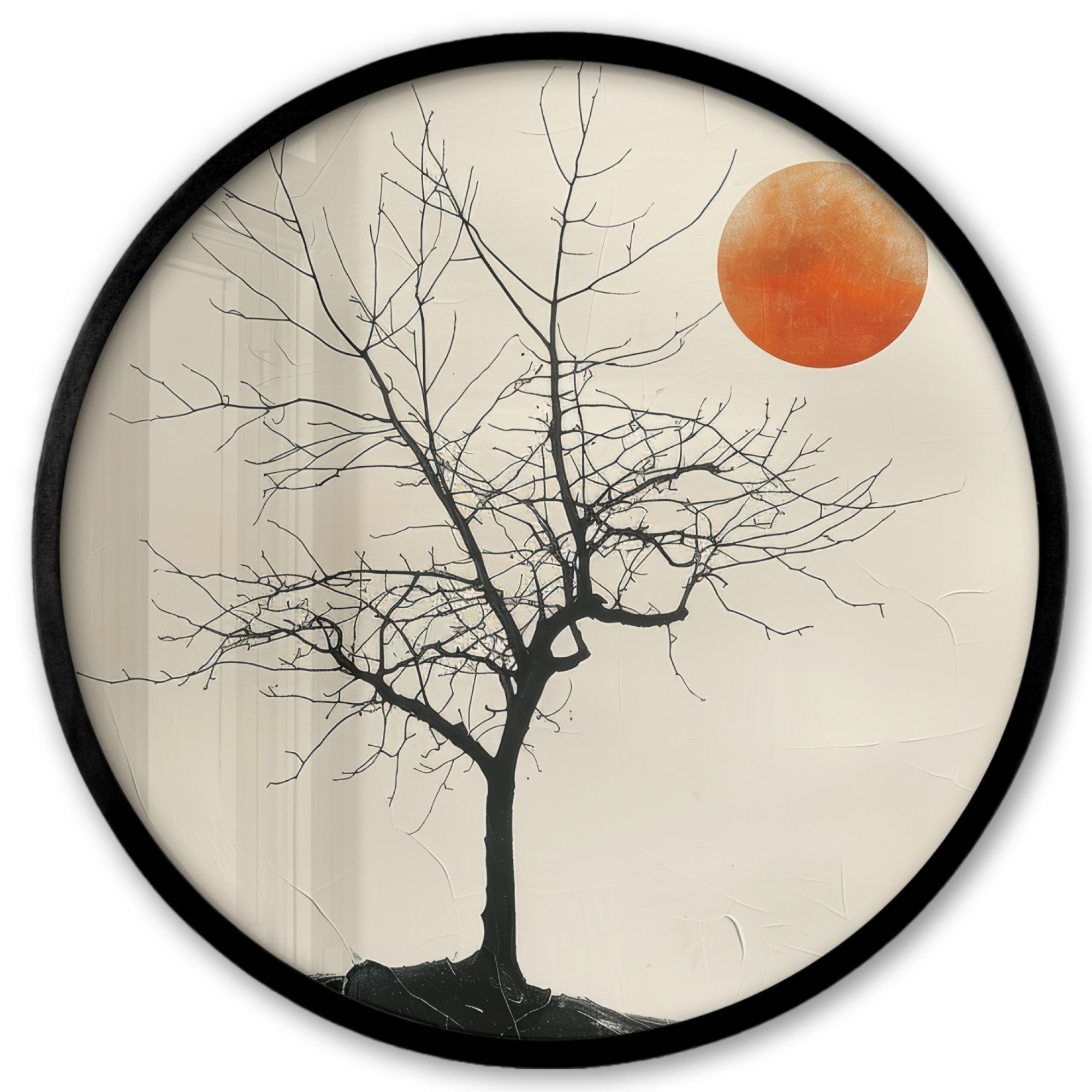 Poster Rund - Baum - Sonne - Modern - Landschaft
