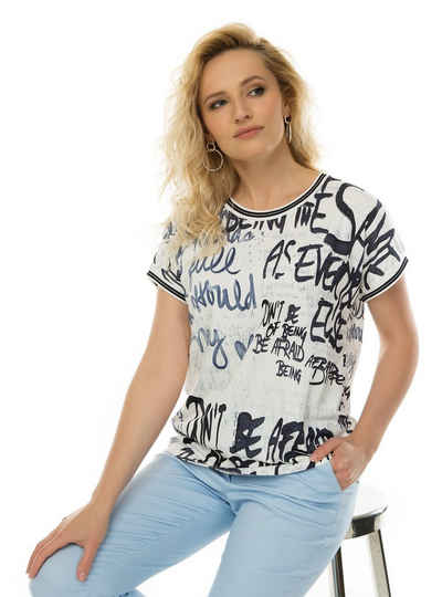 Passioni Print-Shirt Shirt mit Letterprint mit Statementprint