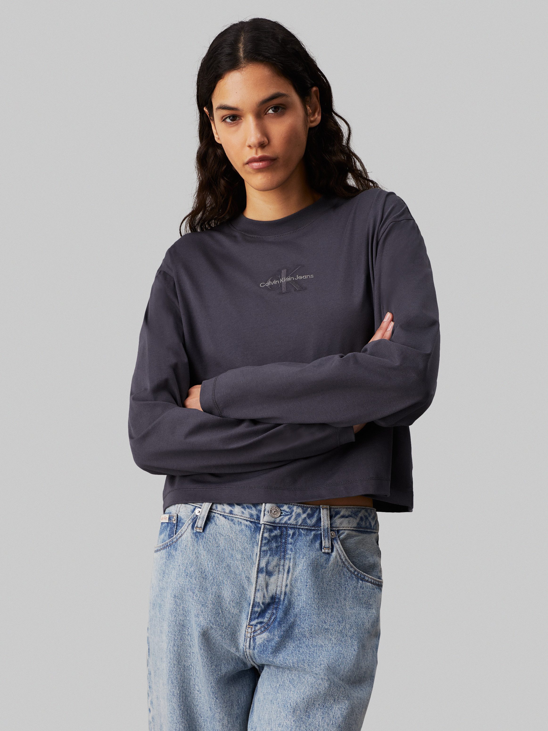 Calvin Klein Jeans Langarmshirt MONOLOGO LOOSE günstig online kaufen