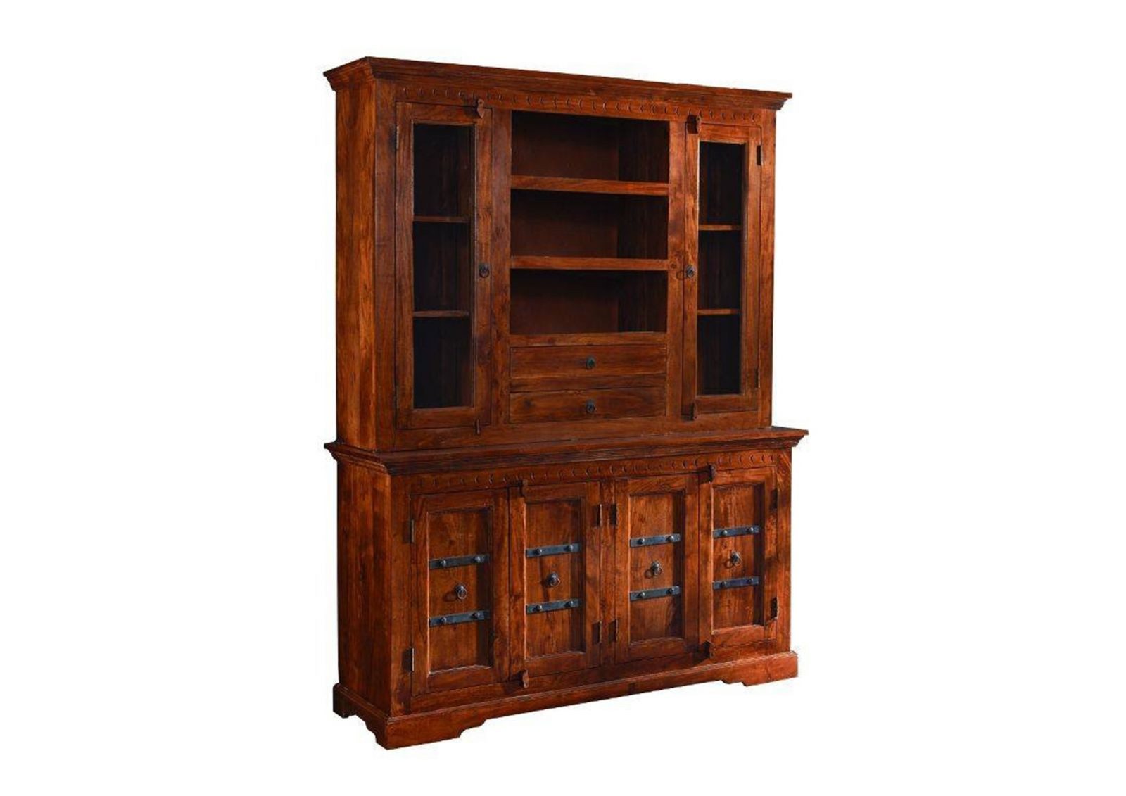Massivmoebel24 Buffet OXFORD (Buffet Akazie 150x50x200 nougat lackiert OXFORD #530) Buffet Akazie 150x50x200 nougat lackiert OXFORD #530