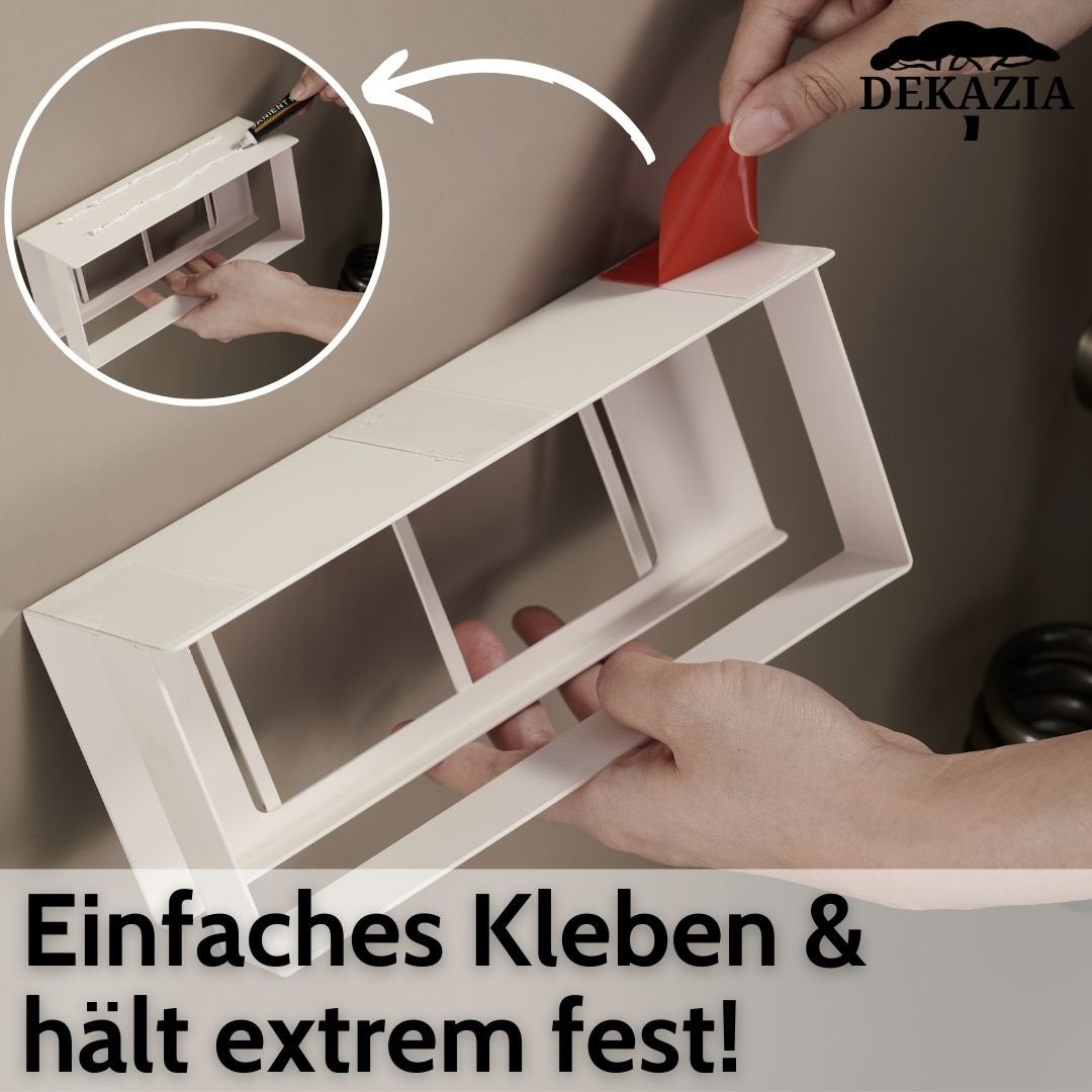 DEKAZIA Duschablage ohne Bohren, Selbstklebender Duschkorb, Duschregal Edel günstig online kaufen