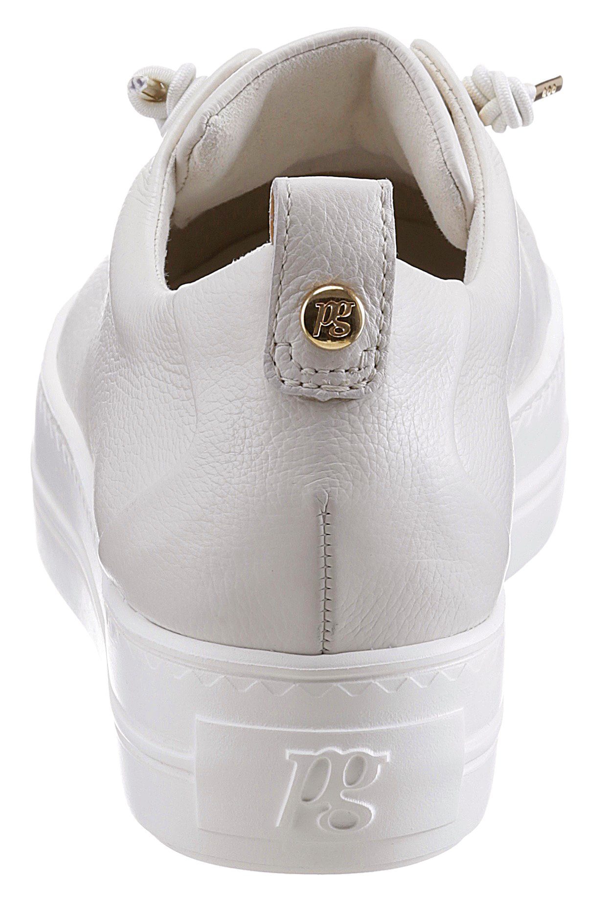 Paul Green Slip-On Sneaker mit Gummizugschnürung praktischer ivory-goldfarben