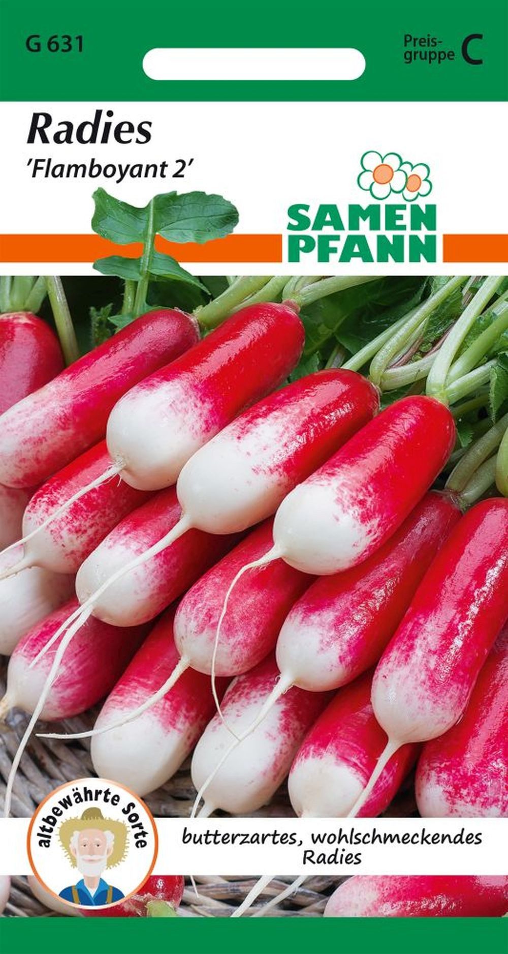 SAMEN PFANN Gemüsesamen Radies, Flamboyant - Radieschen-Samen Saatgut Samen, Raphanus sativus