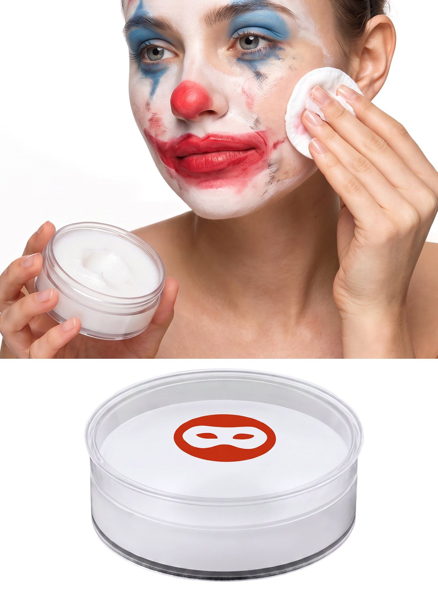 Maskworld Theaterschminke Abschminke 18 g - Schminke Karneval Fasching, Hautschonender Make-up-Remover mit 20% mehr Inhalt