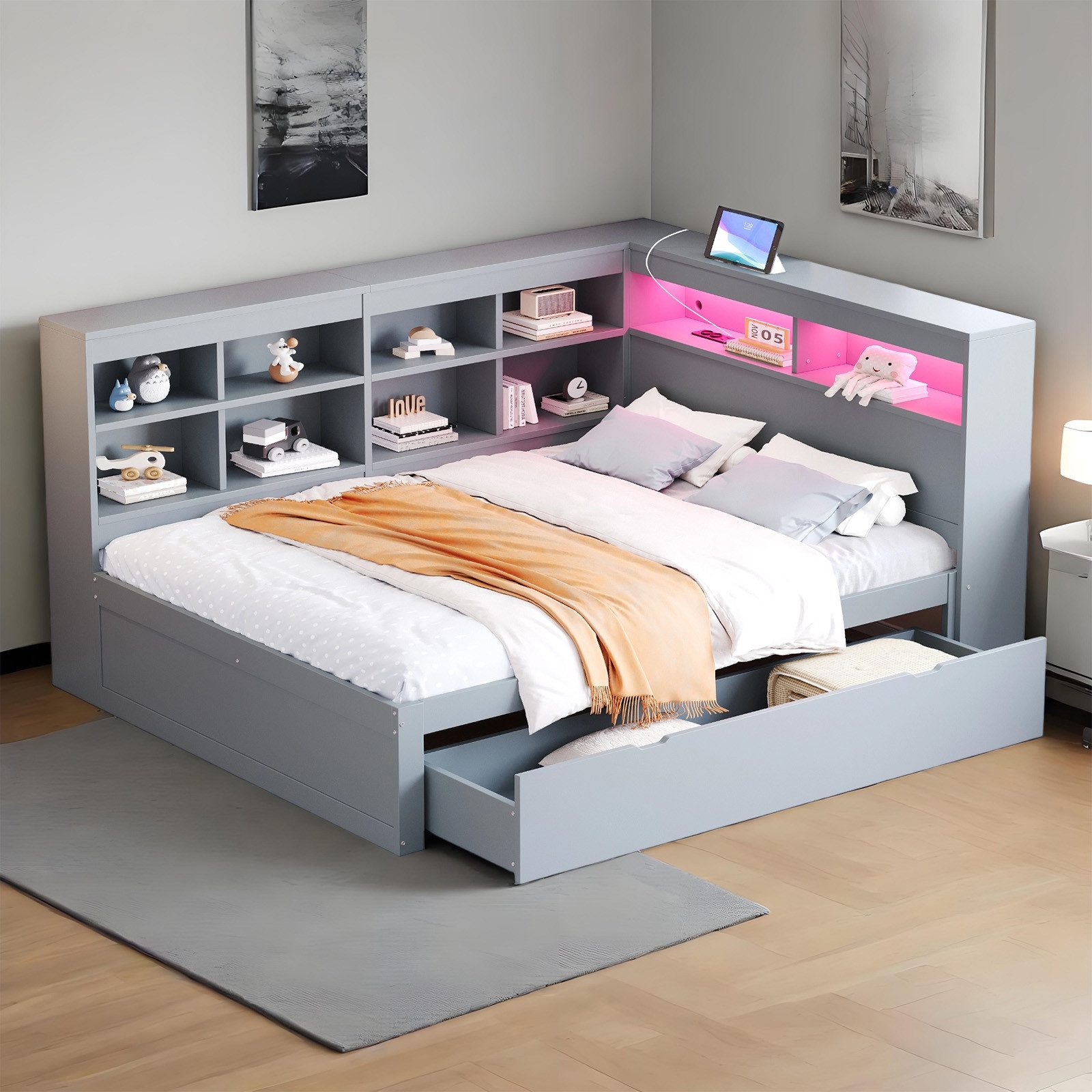 REDOM Stauraumbett Multifunktionales Schlafsofa Daybett Tagesbett günstig online kaufen