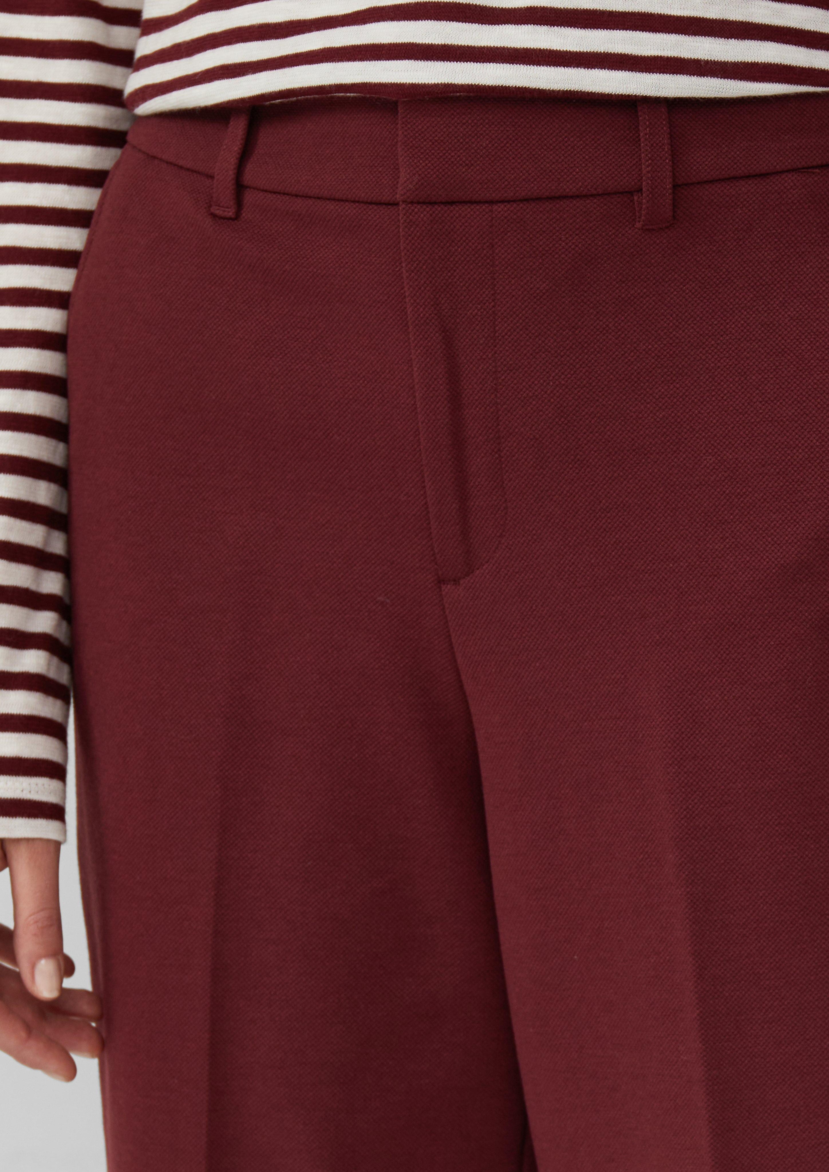 s.Oliver Stoffhose Wide-Leg-Hose aus Struktur-Jersey günstig online kaufen