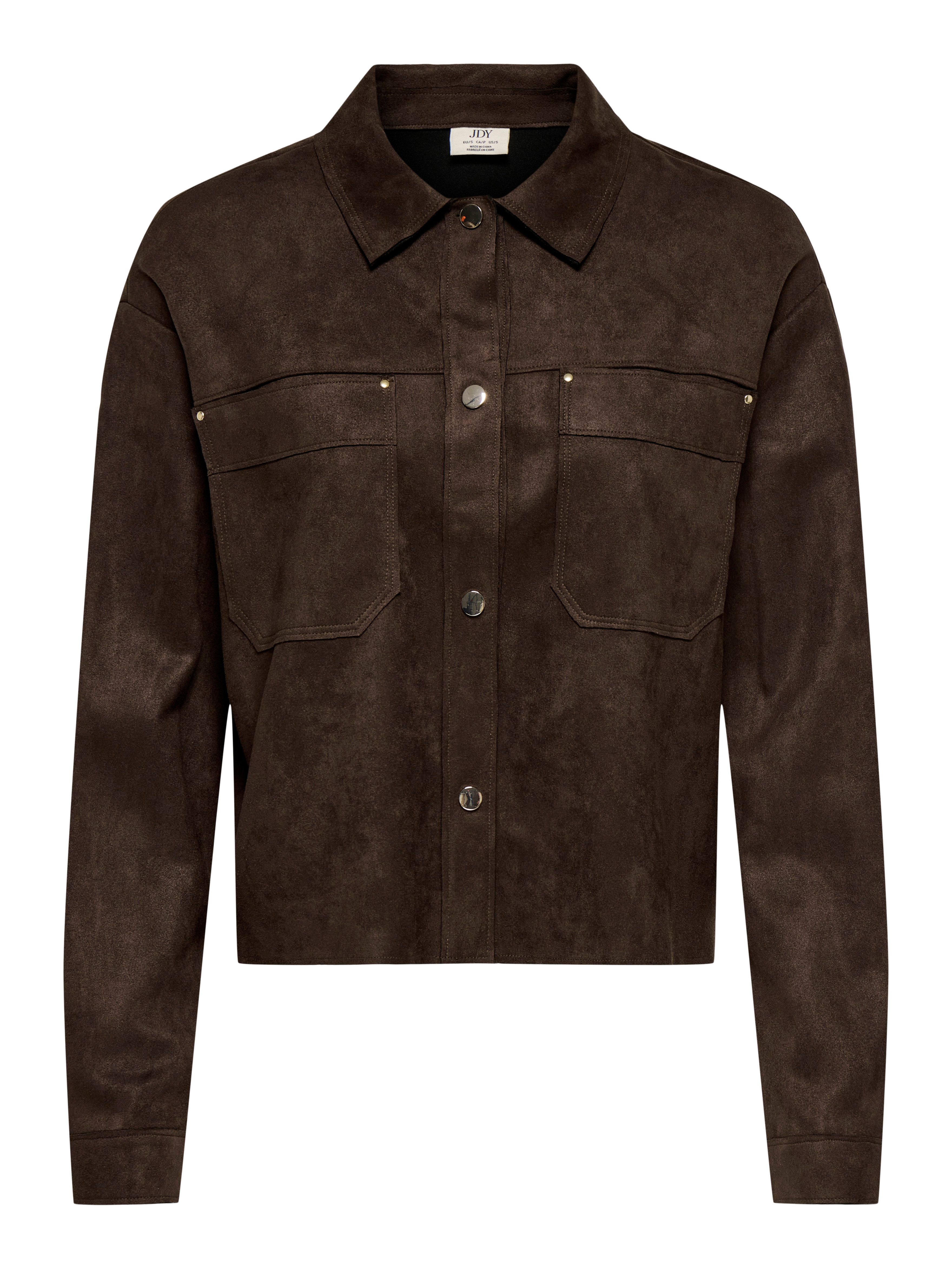 JDY Hemdbluse JDYJULLE L/S FAKE SUEDE SHIRT JRS NOOS Kunstfaser, regular fit