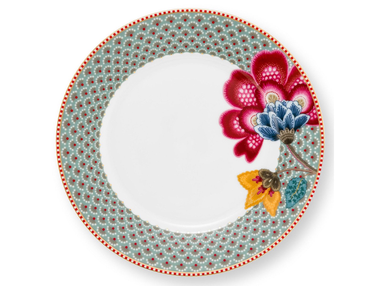 PiP Studio Frühstücksteller Blooming Tales Blue Frühstücksteller 21cm