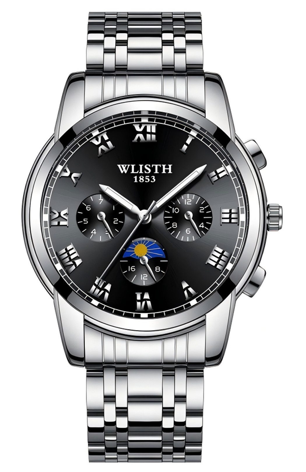 Forrlite Quarzuhr Quarzuhr Armbanduhr Edelstahl Herren Uhr, Multifunktionsu günstig online kaufen