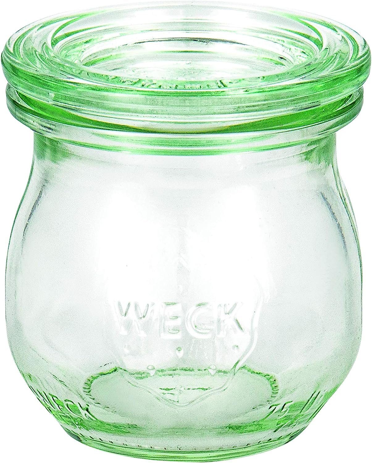 WECK Einmachglas Weck Банки Tulpenglas 75 ml mit Deckel Klammer Gummi 12