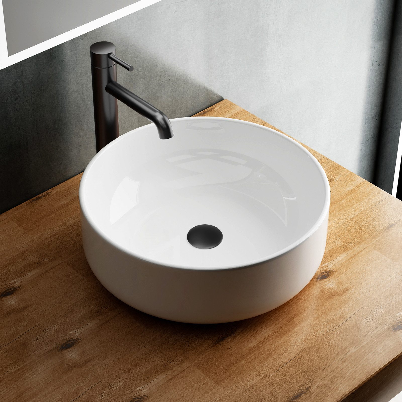 Alpenberger Waschbecken ohne Hahnloch - Aufsatzwaschbecken Klein - Waschtis günstig online kaufen