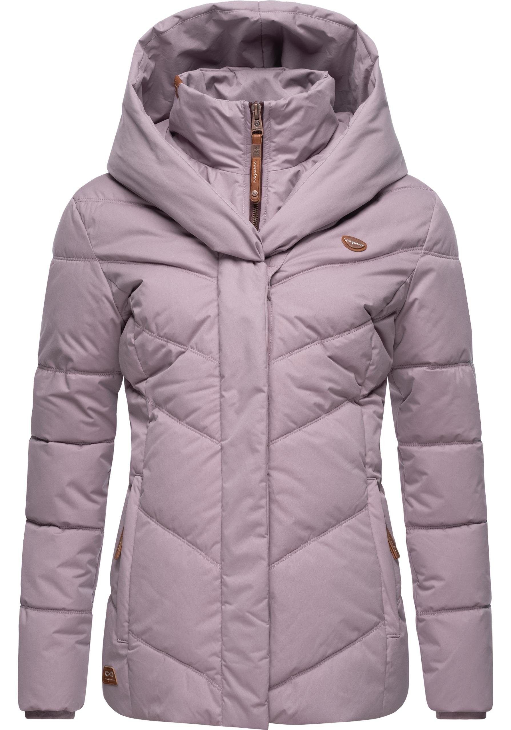 lavender V-Steppung Anorak Kapuze Intl. Winterjacke stylische Ragwear Natesa und mit