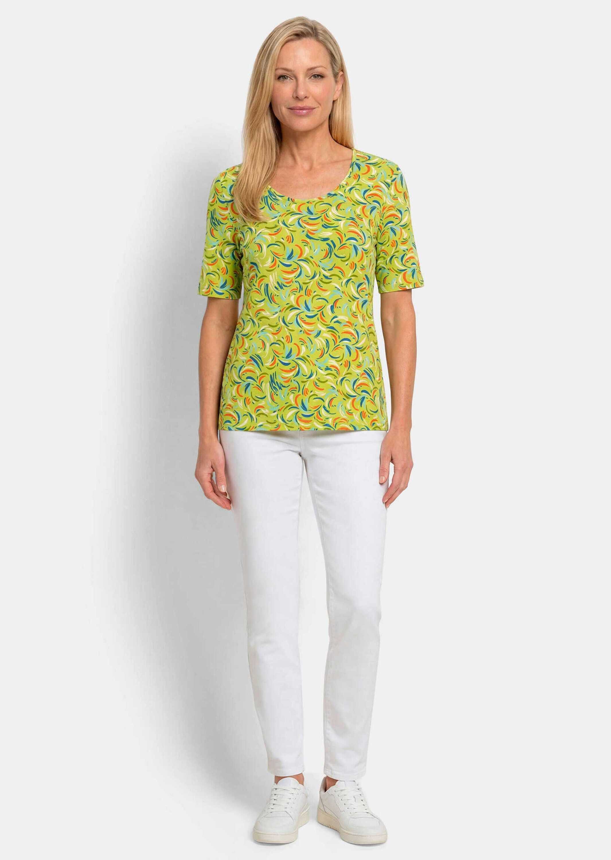 GOLDNER T-Shirt Viskoseshirt mit frischem All-over-Print – Bild 2 von 5