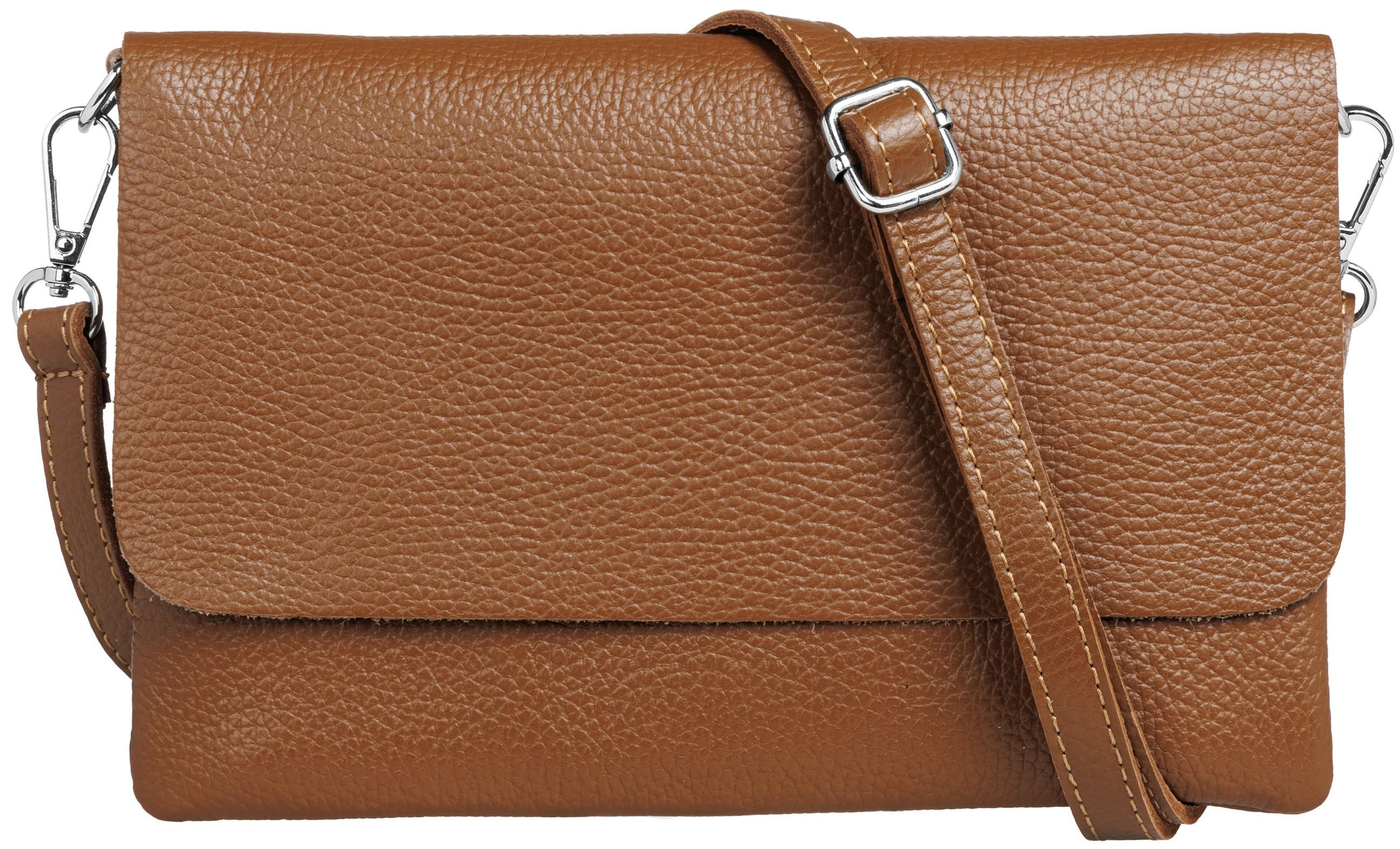 Caspar Clutch Abendtasche Damen Leder Handtasche - CLASSIC LINE - Modell No.835, leicht, elegant & unempfindlich - 100% Echtleder - Handmade in Italy