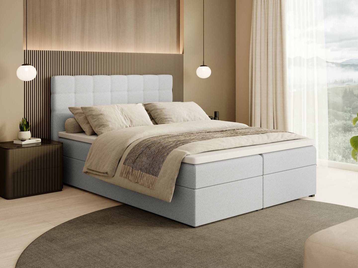 Beautysofa Boxspringbett Kontinentales mit Bettkasten TOPIQ günstig online kaufen
