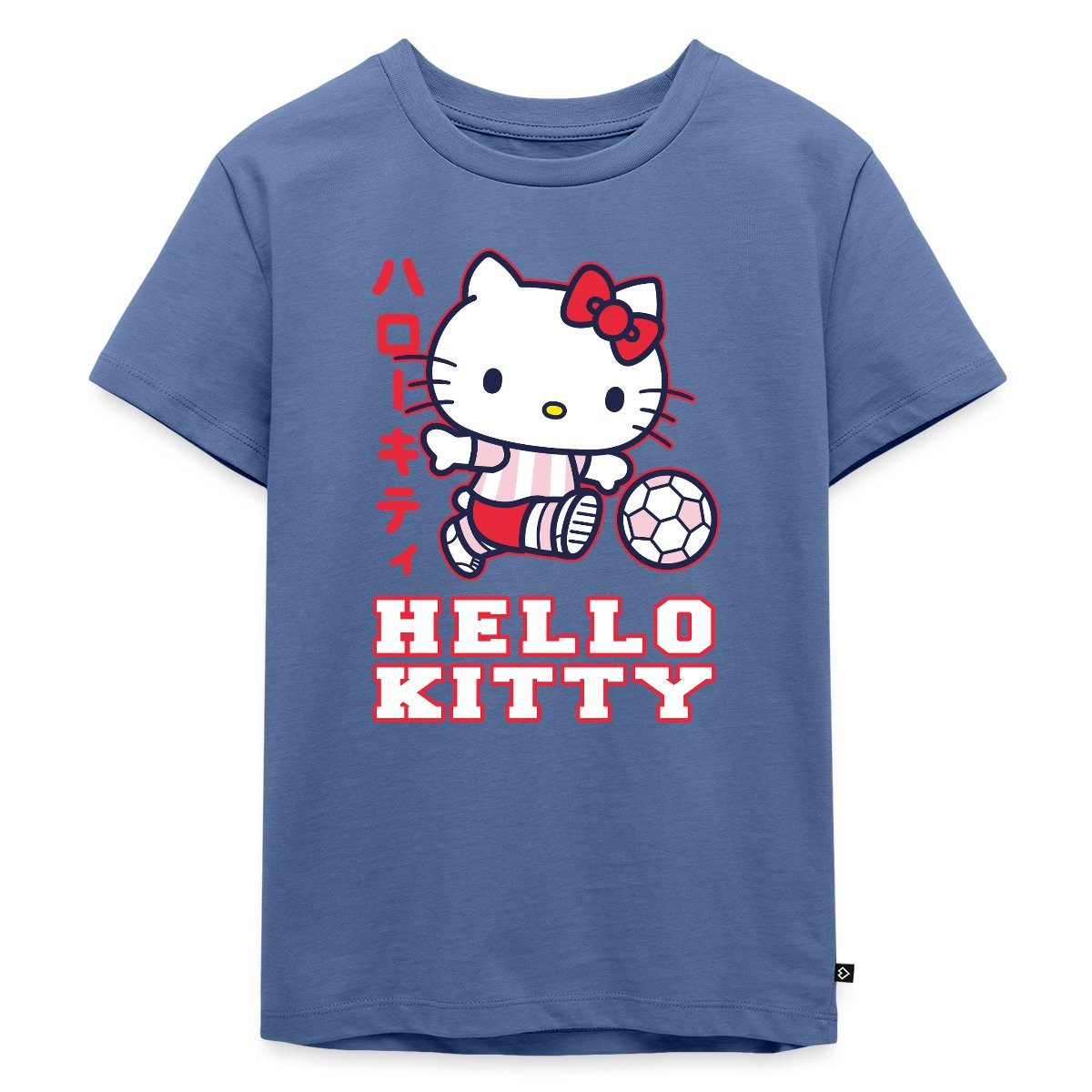 T-Shirt Hello Kitty Spielt Fussball Sport Kinder Premium T-Shirt