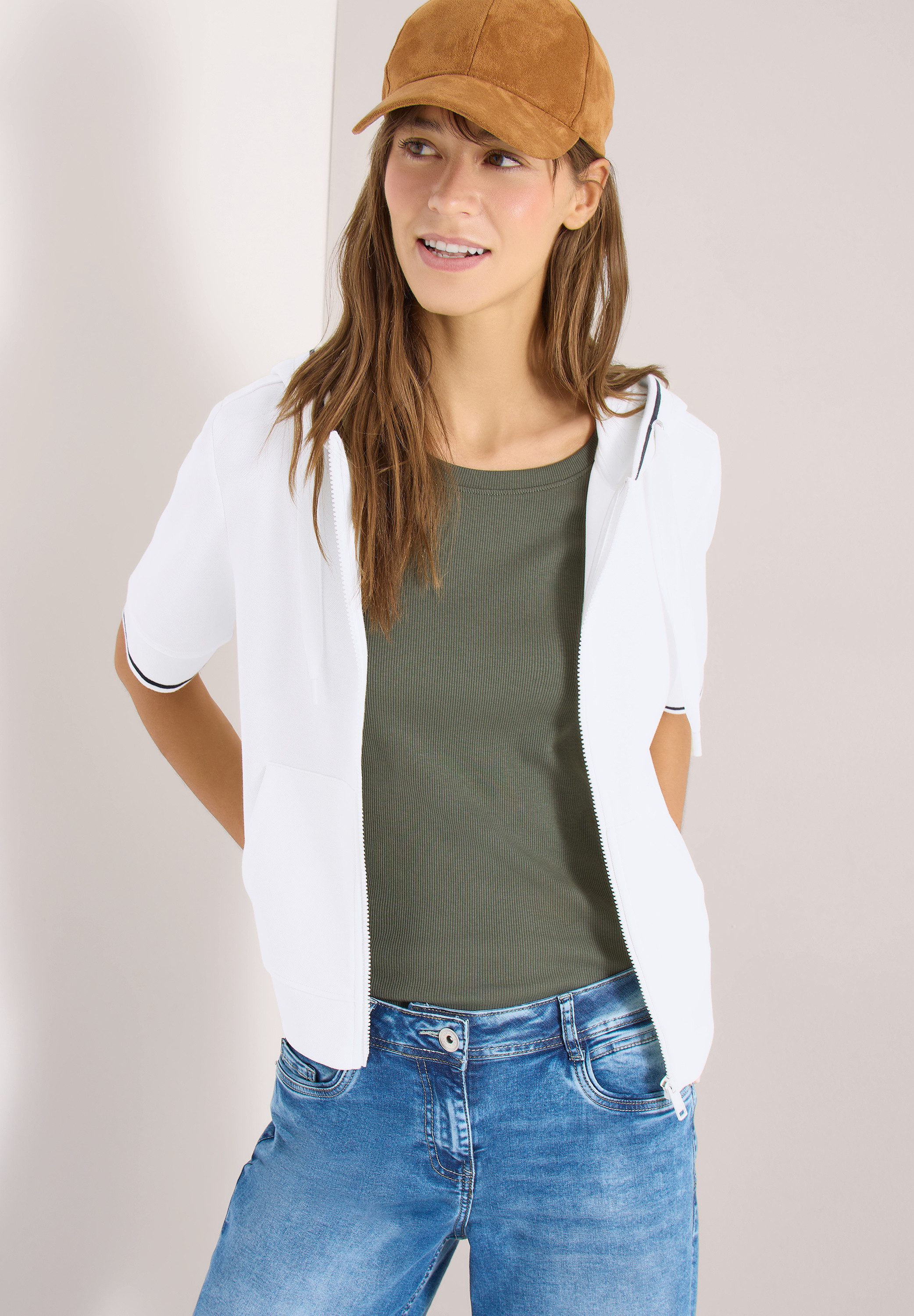 CECIL Sweatjacke mit Kapuze
