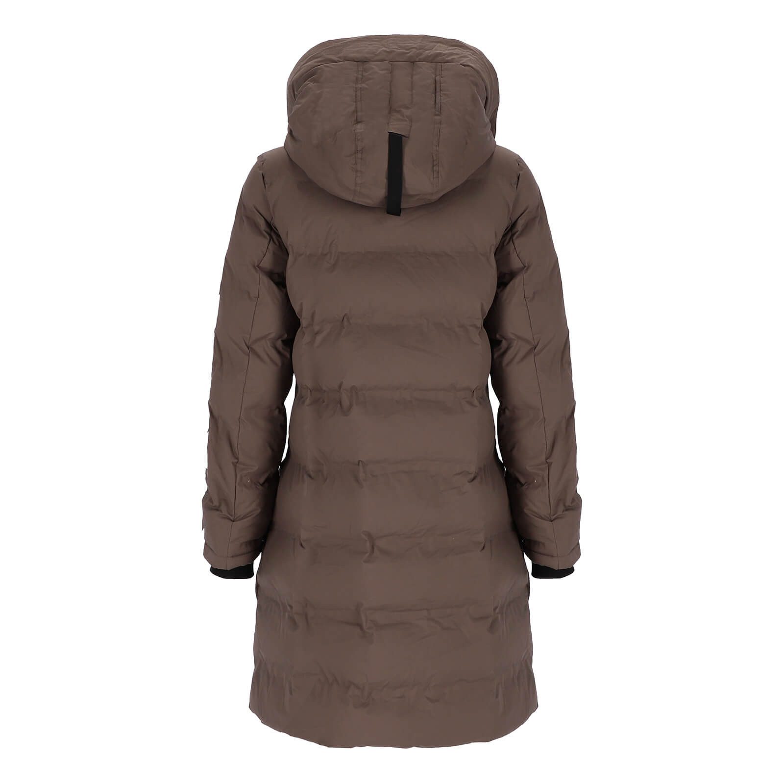 BLUE FLAME Steppmantel 60342 Damen Steppjacke Lang mit Kapuze und Chintzfutter