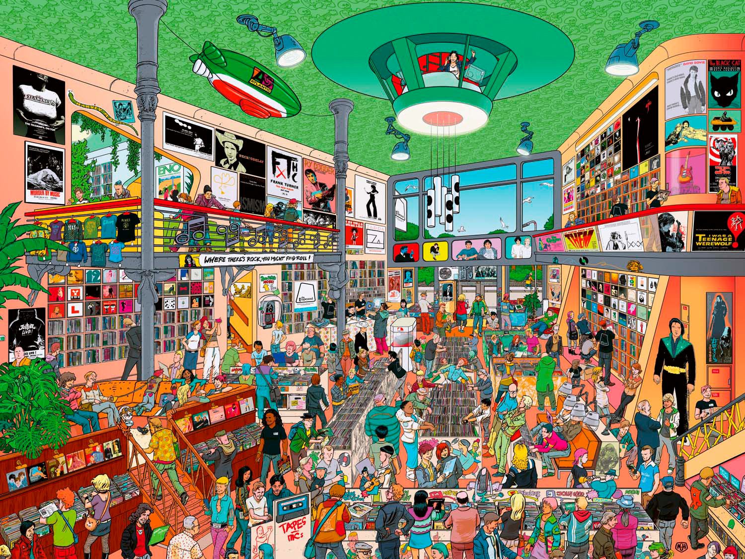 HEYE Puzzle Record Store, 1500 Puzzleteile, Made in Europe
